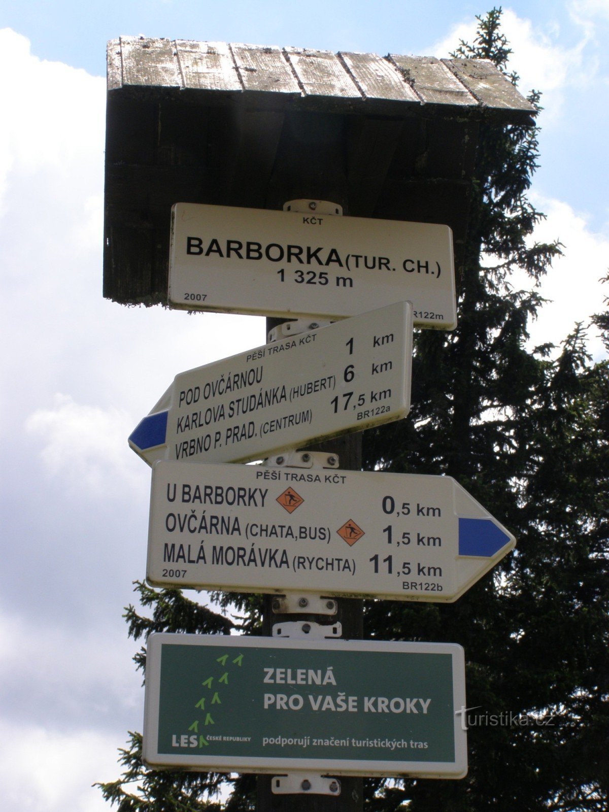 turistické rozcestí - Barborka