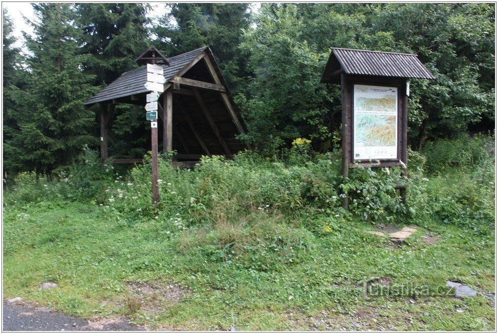 Touristenkreuzung Bílá Kuchyně