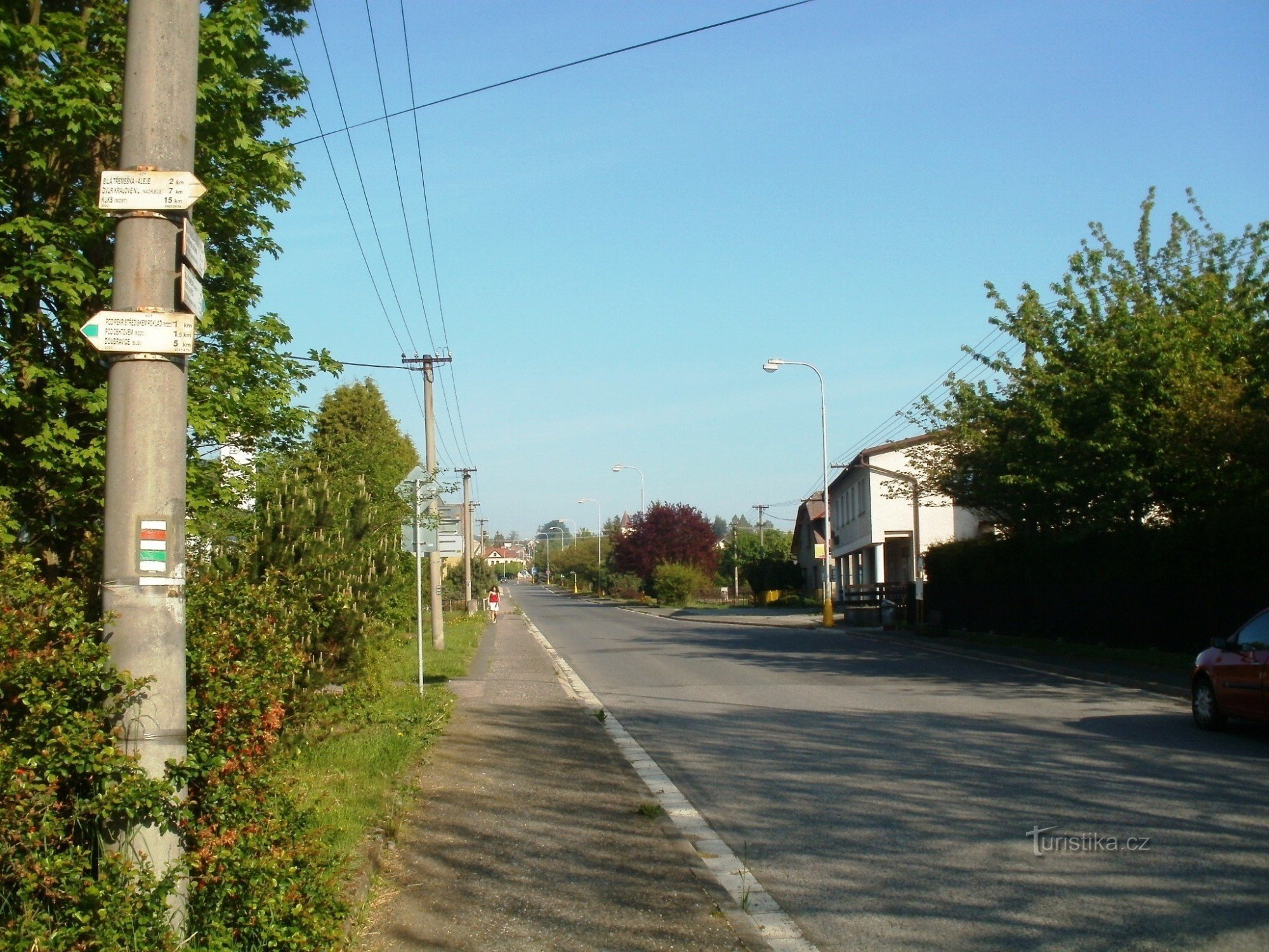 tourist crossroads Bílá Třemešná - at the crossroads