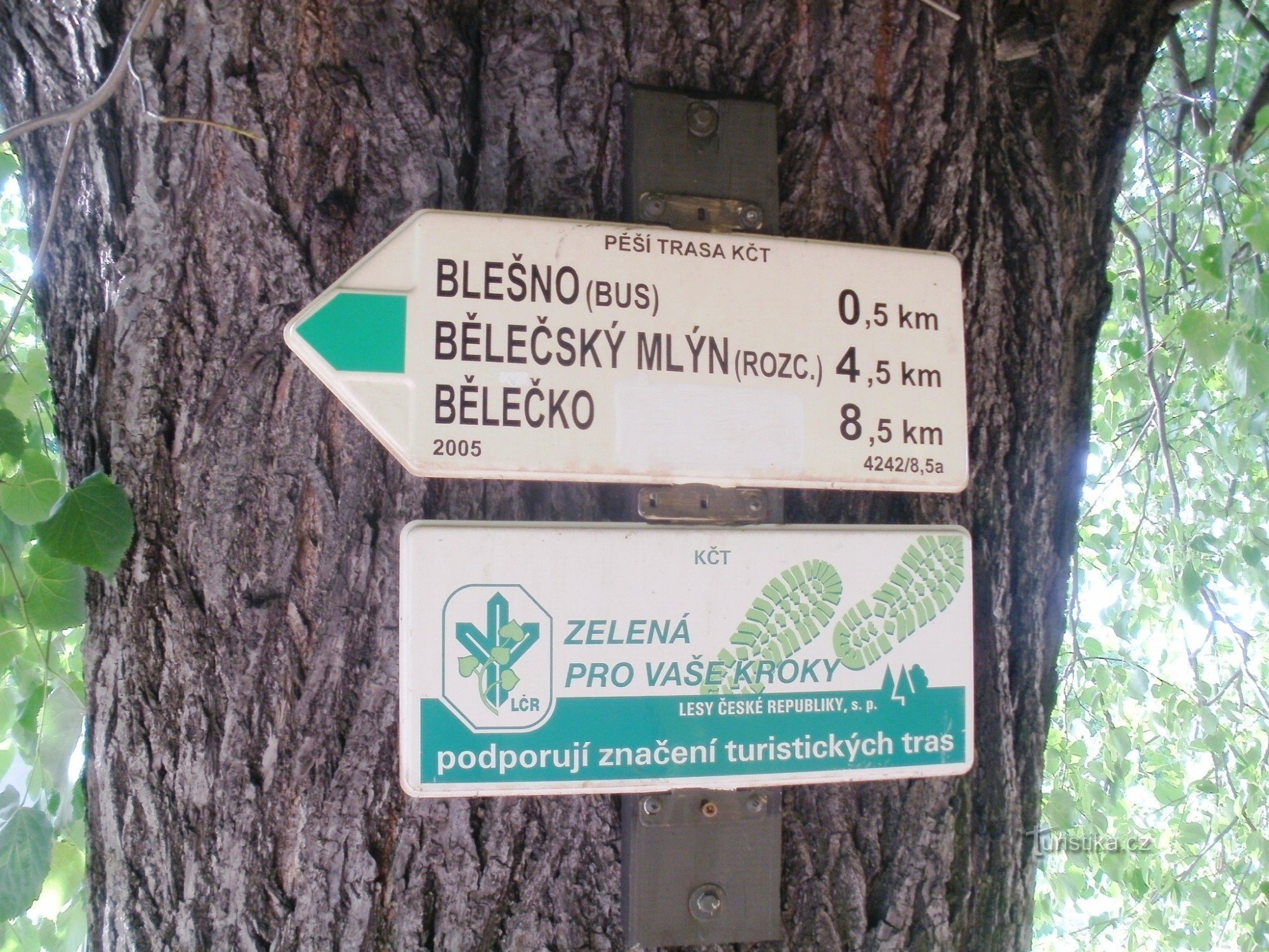 encruzilhada turística Blešno - ferrovia