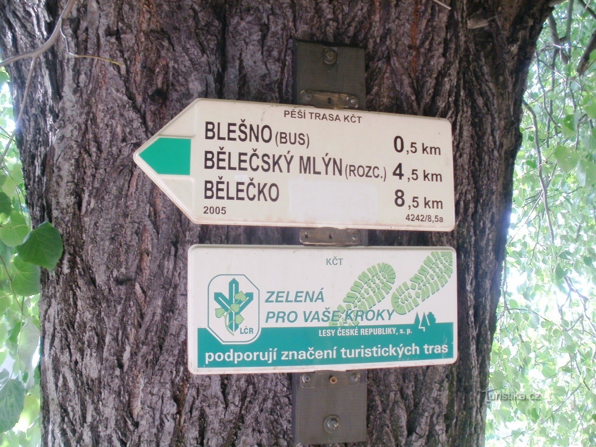 tourist crossroads Blešno - railway