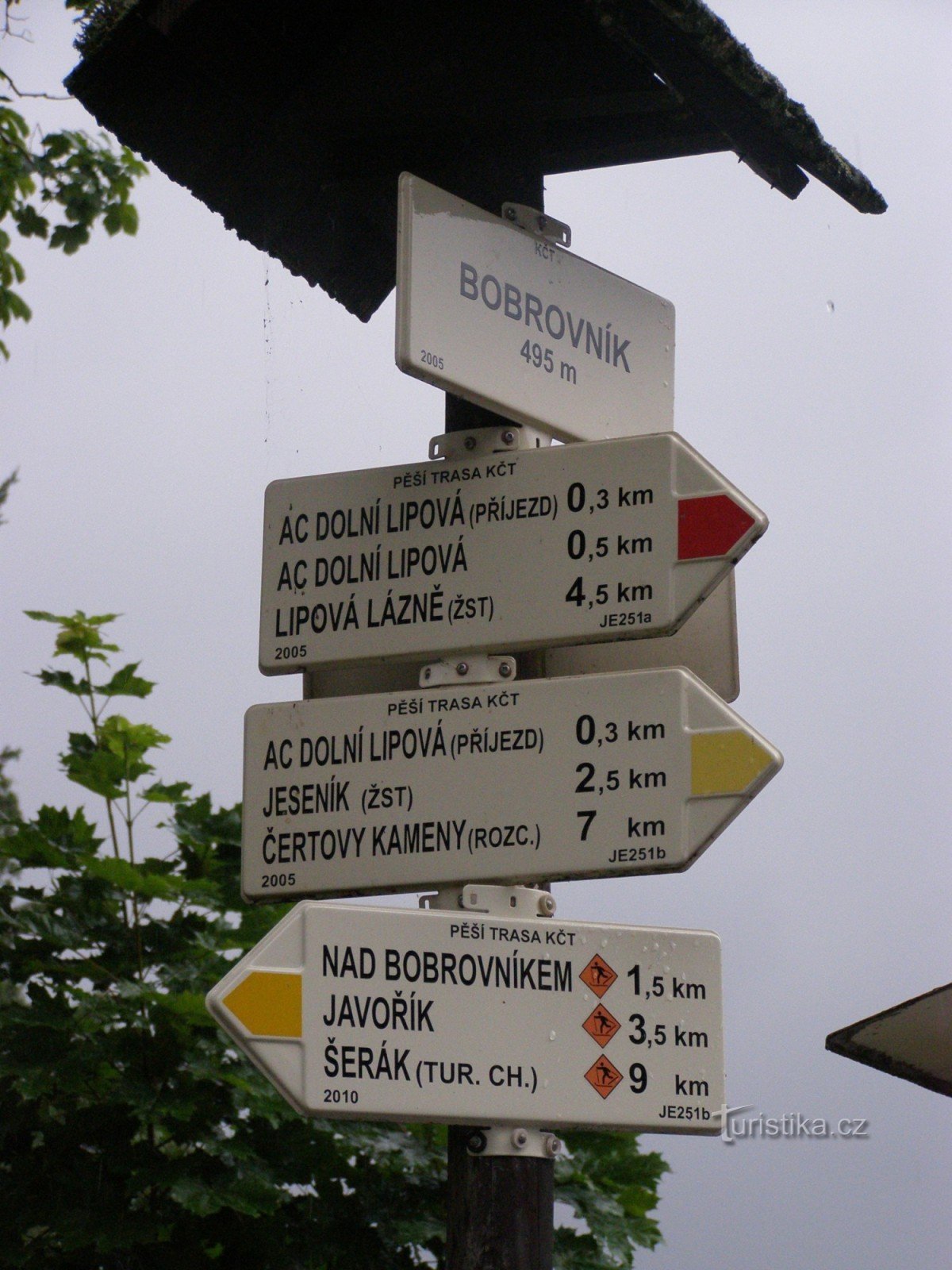 tourist crossroads - Bobrovník