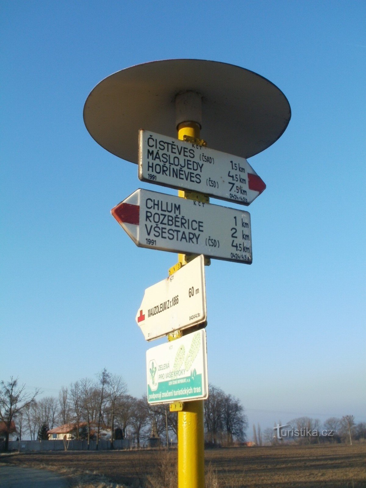 carrefour touristique du champ de bataille de Chlum - vers le mausolée