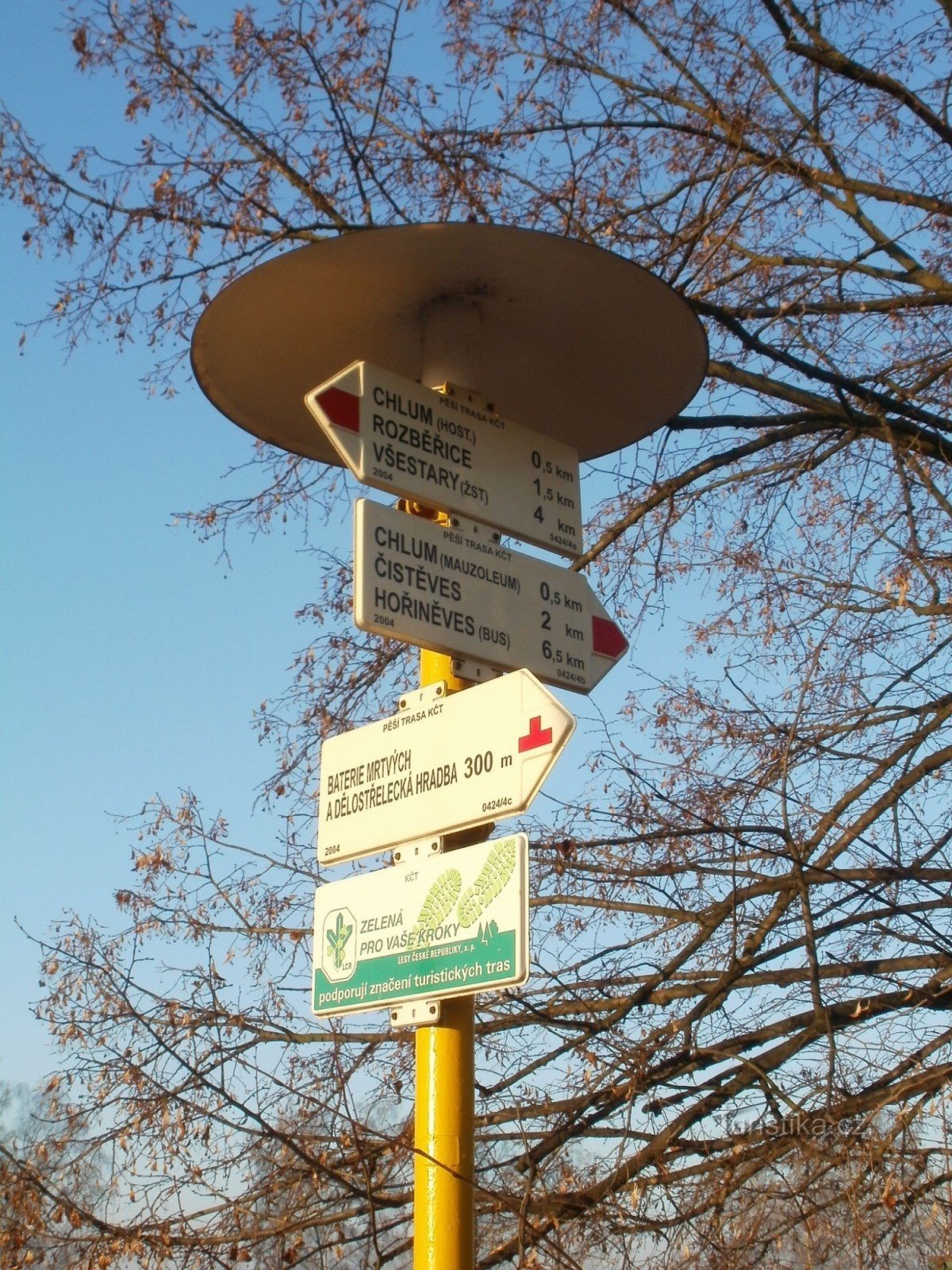 carrefour touristique du champ de bataille de Chlum - près de la tour de guet