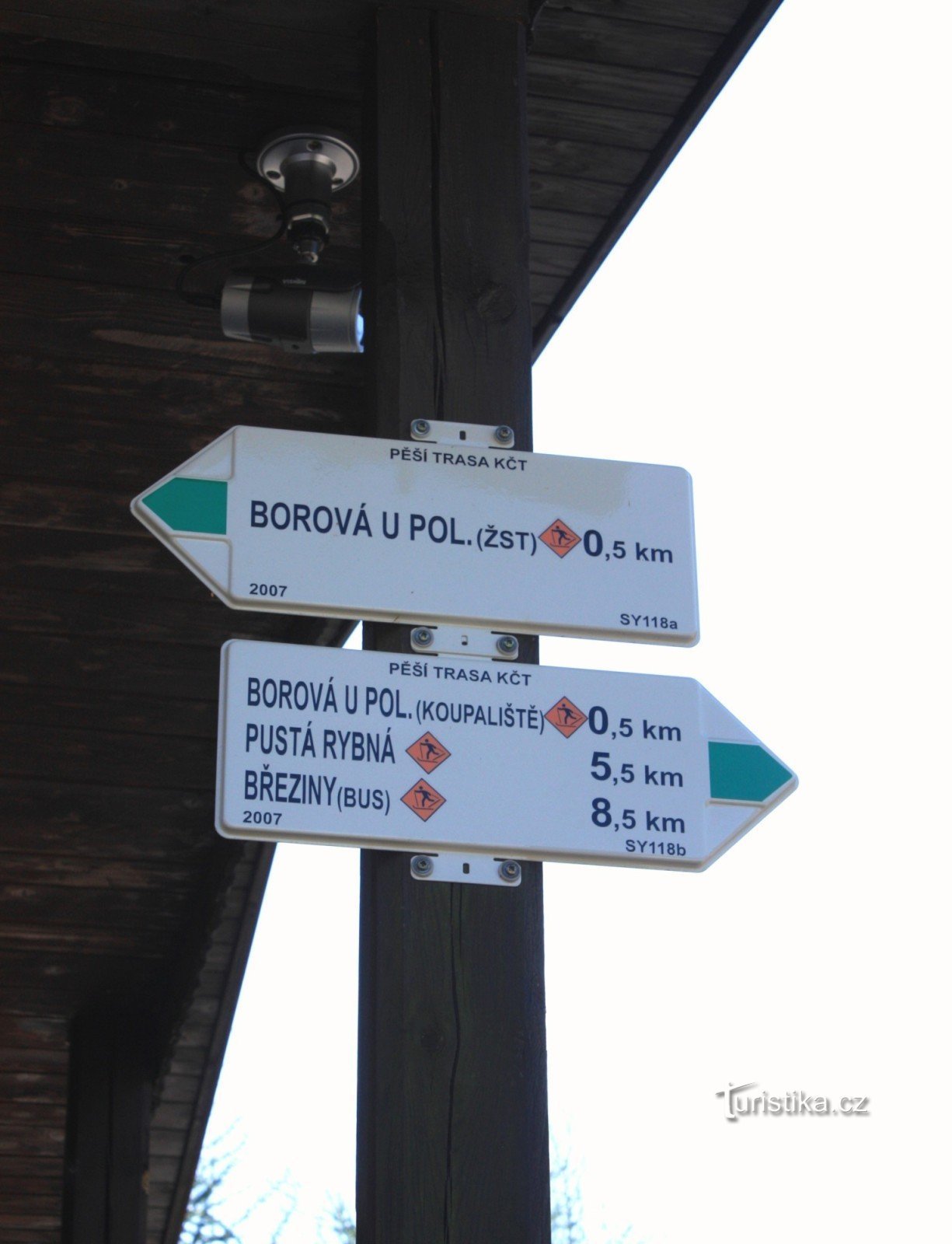Turistické rozcestí Borová autokemp