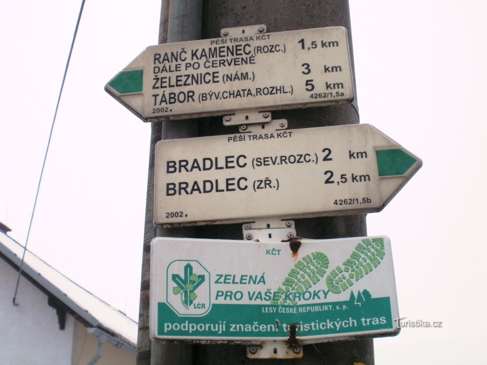 turistično križišče Bradlecká Lhota