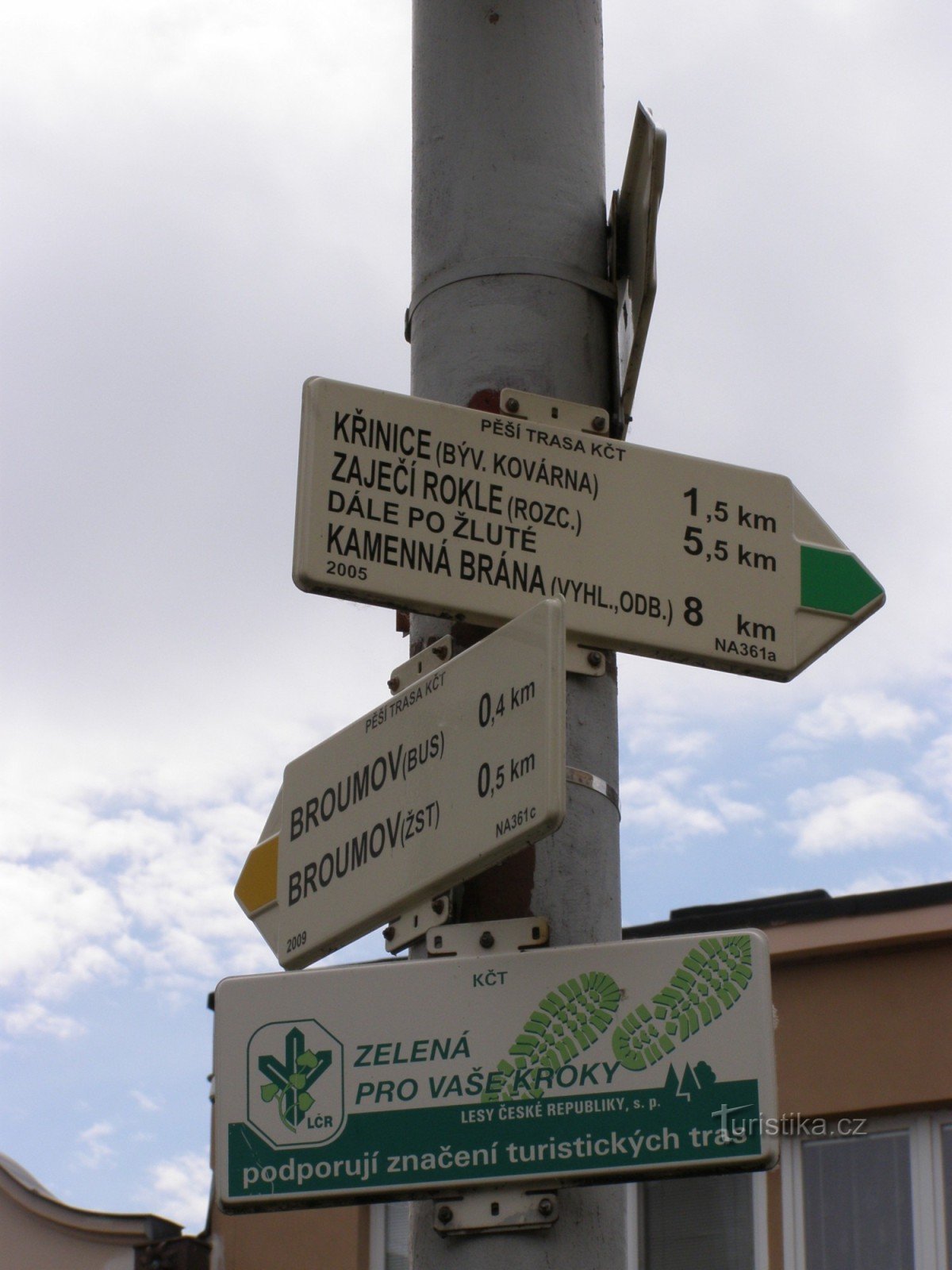 tourist crossroads Broumov - below the square