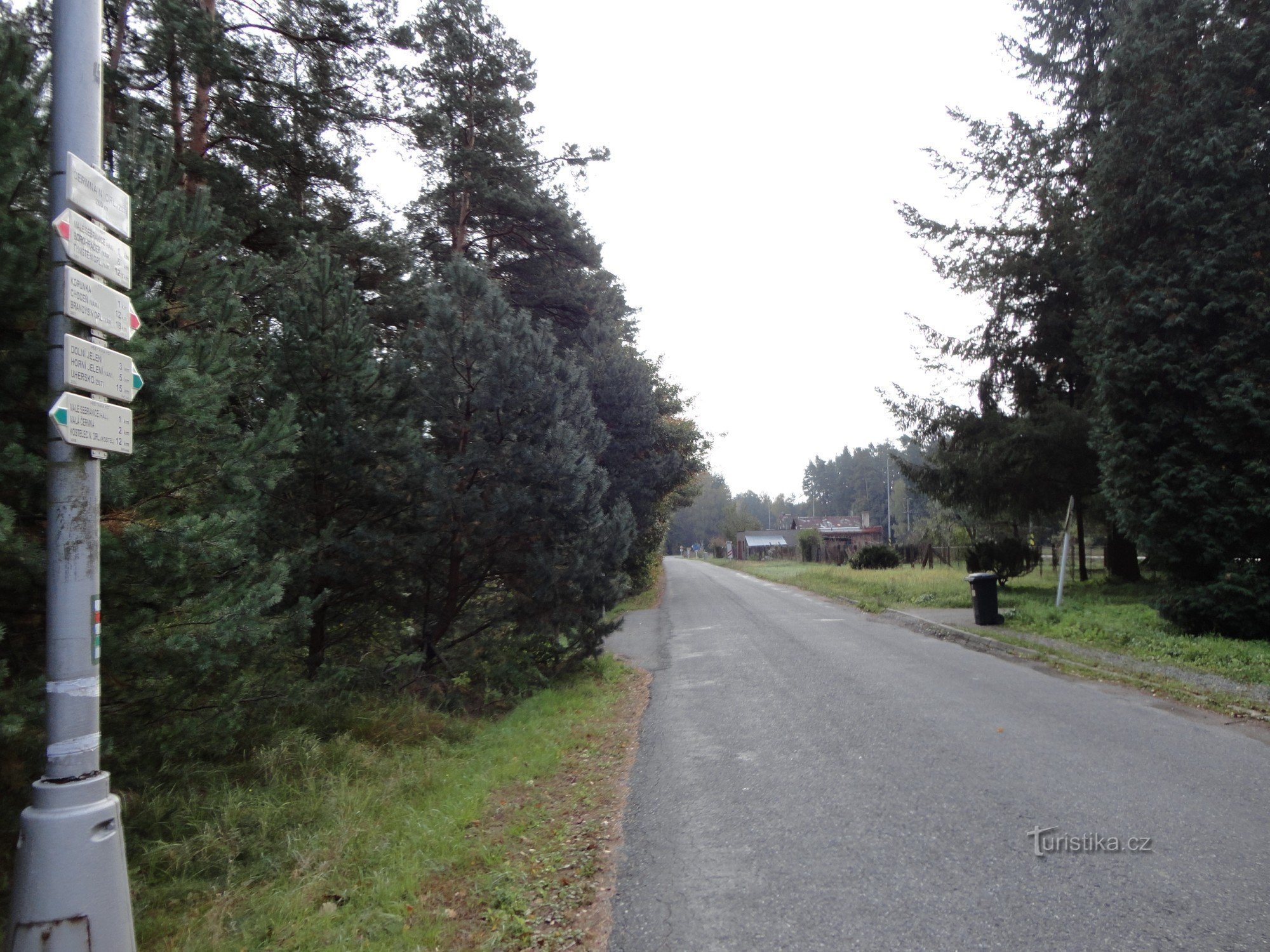 toeristisch kruispunt Čermná nad Orlicí - spoorweg