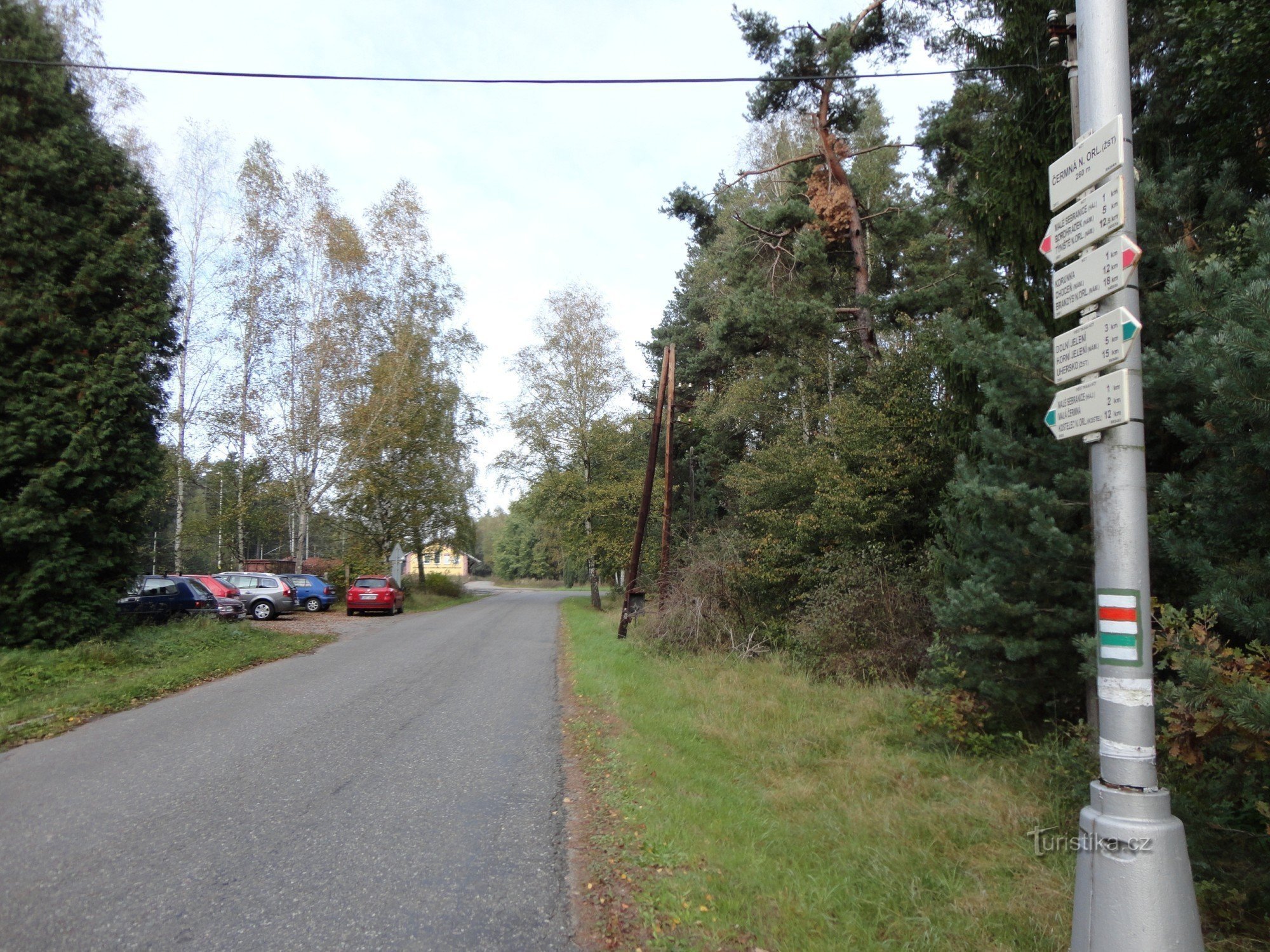 tourist crossroads Čermná nad Orlicí - railway