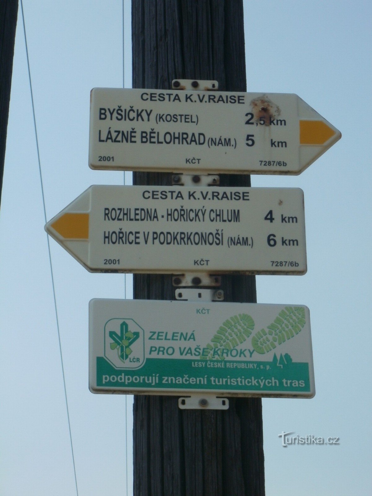 turistické rozcestí Černín