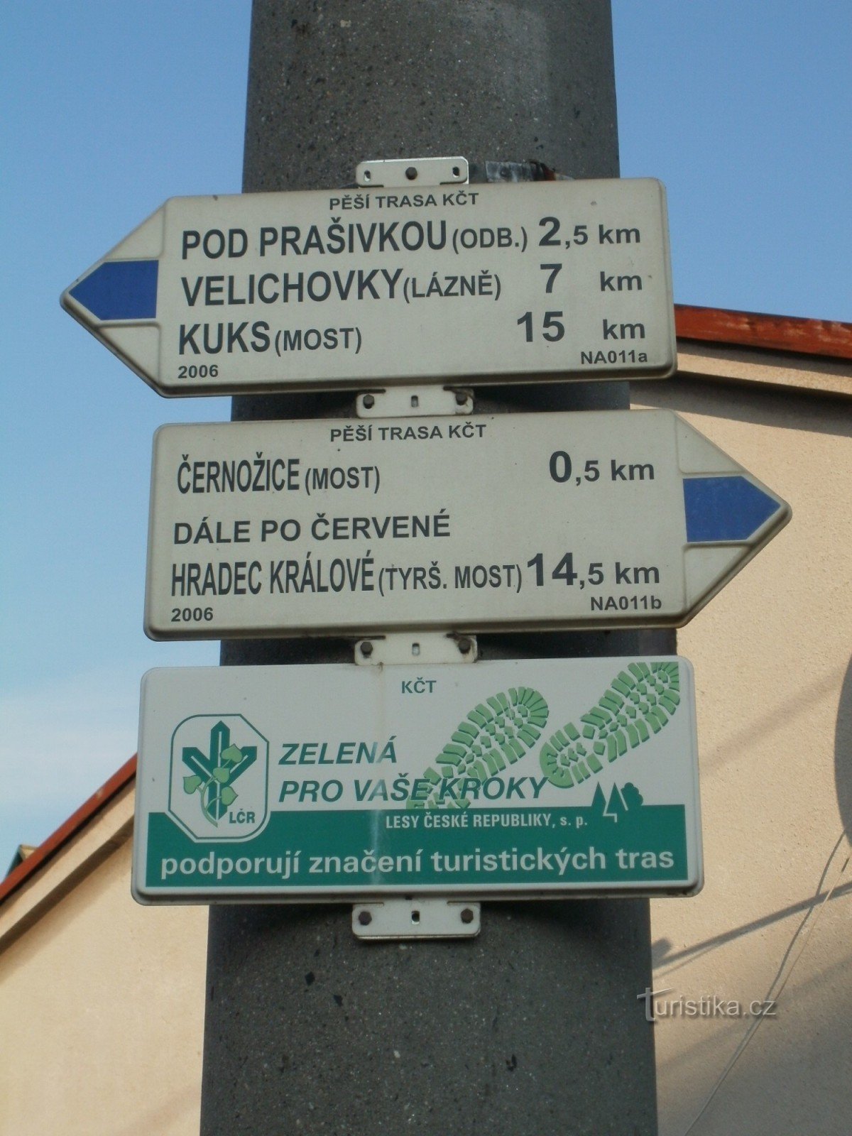 tourist junction Černožice - railway