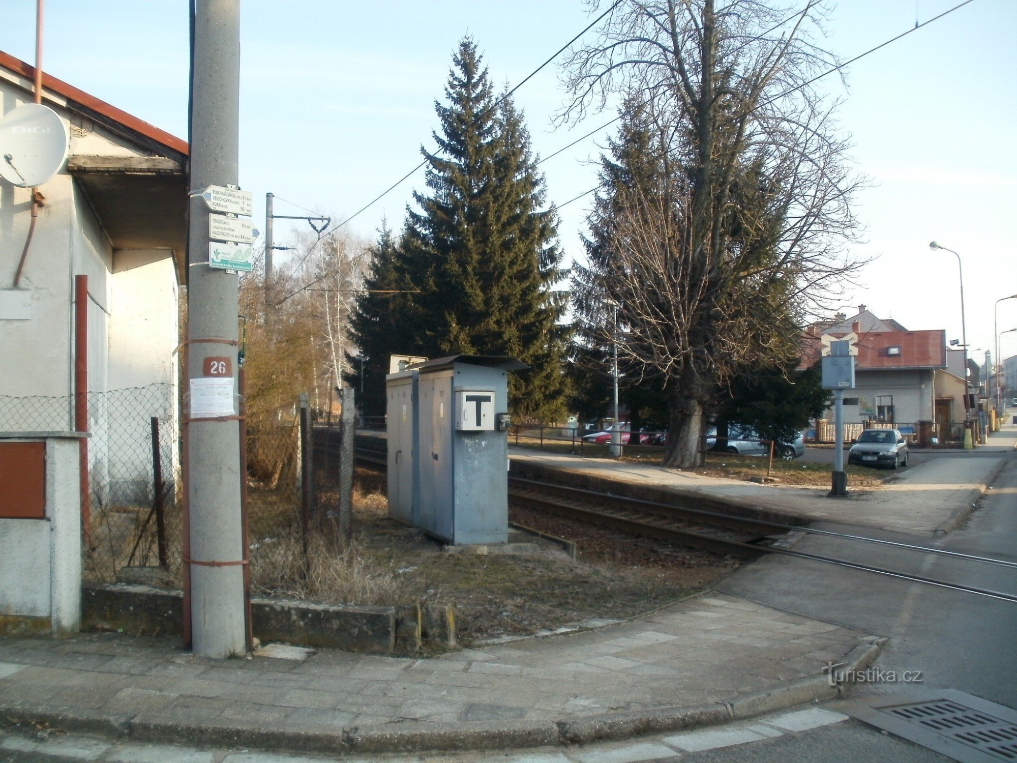 turistkorsning Černožice - järnväg