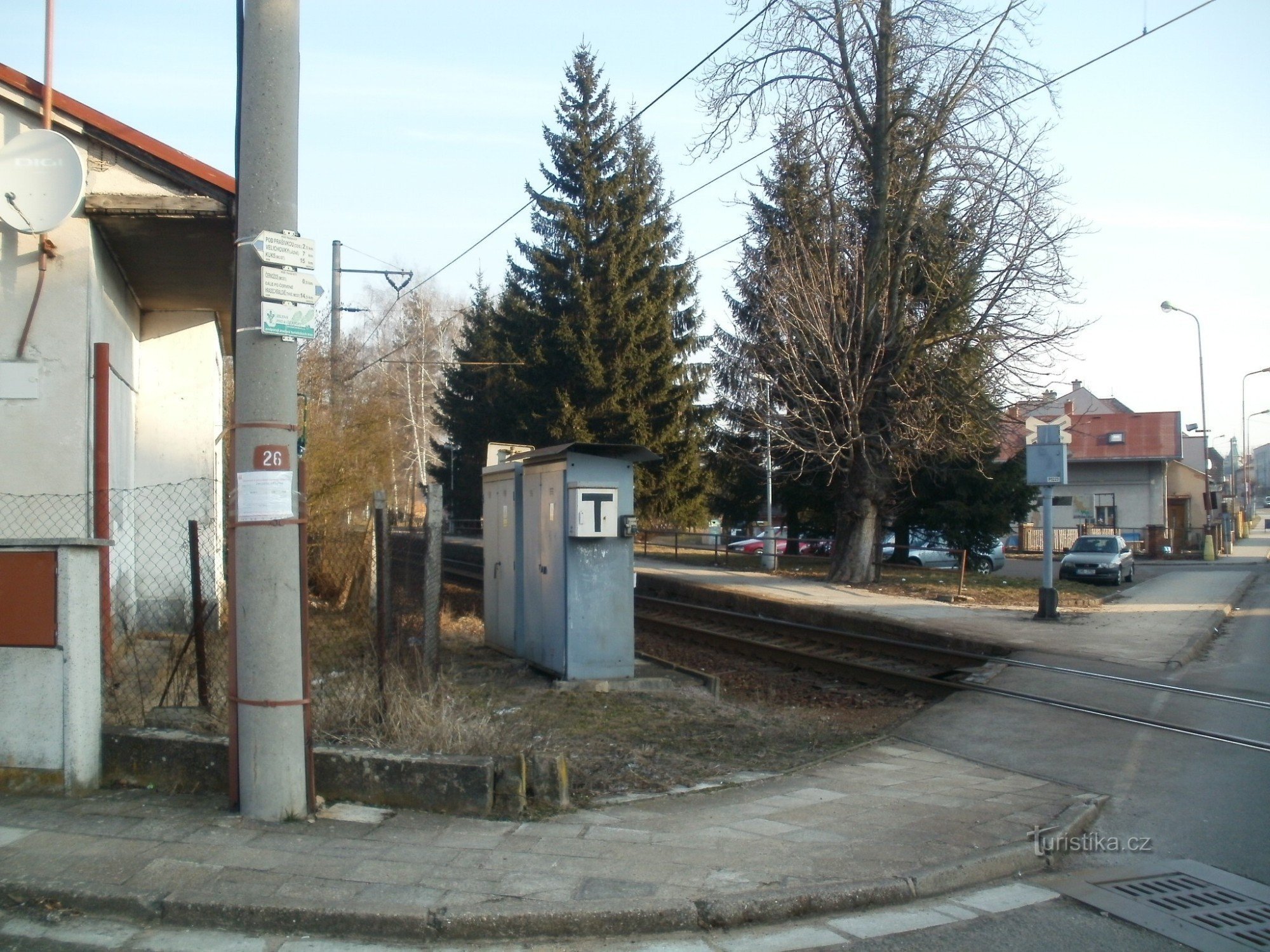 tourist junction Černožice - railway