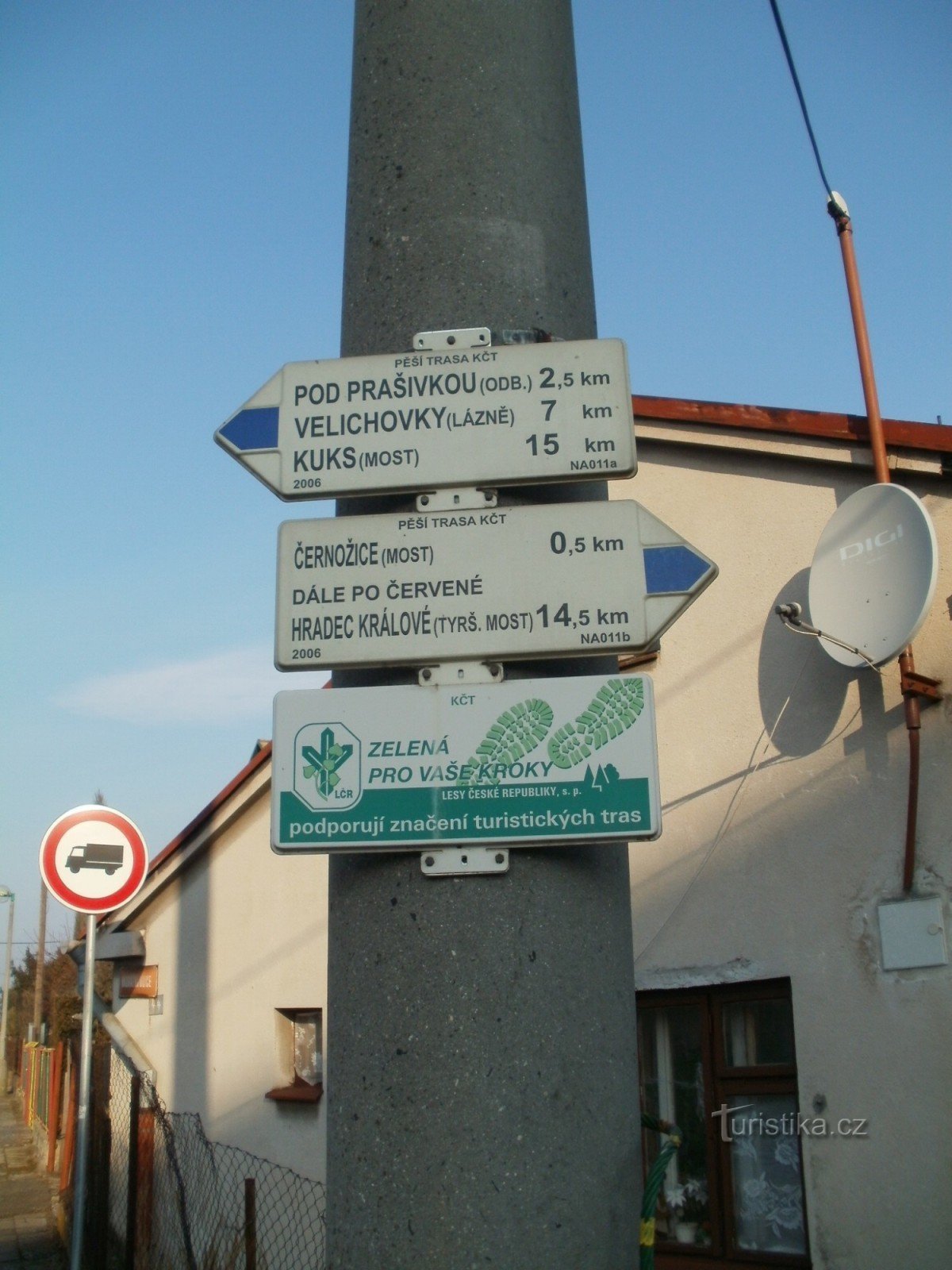 tourist junction Černožice - railway