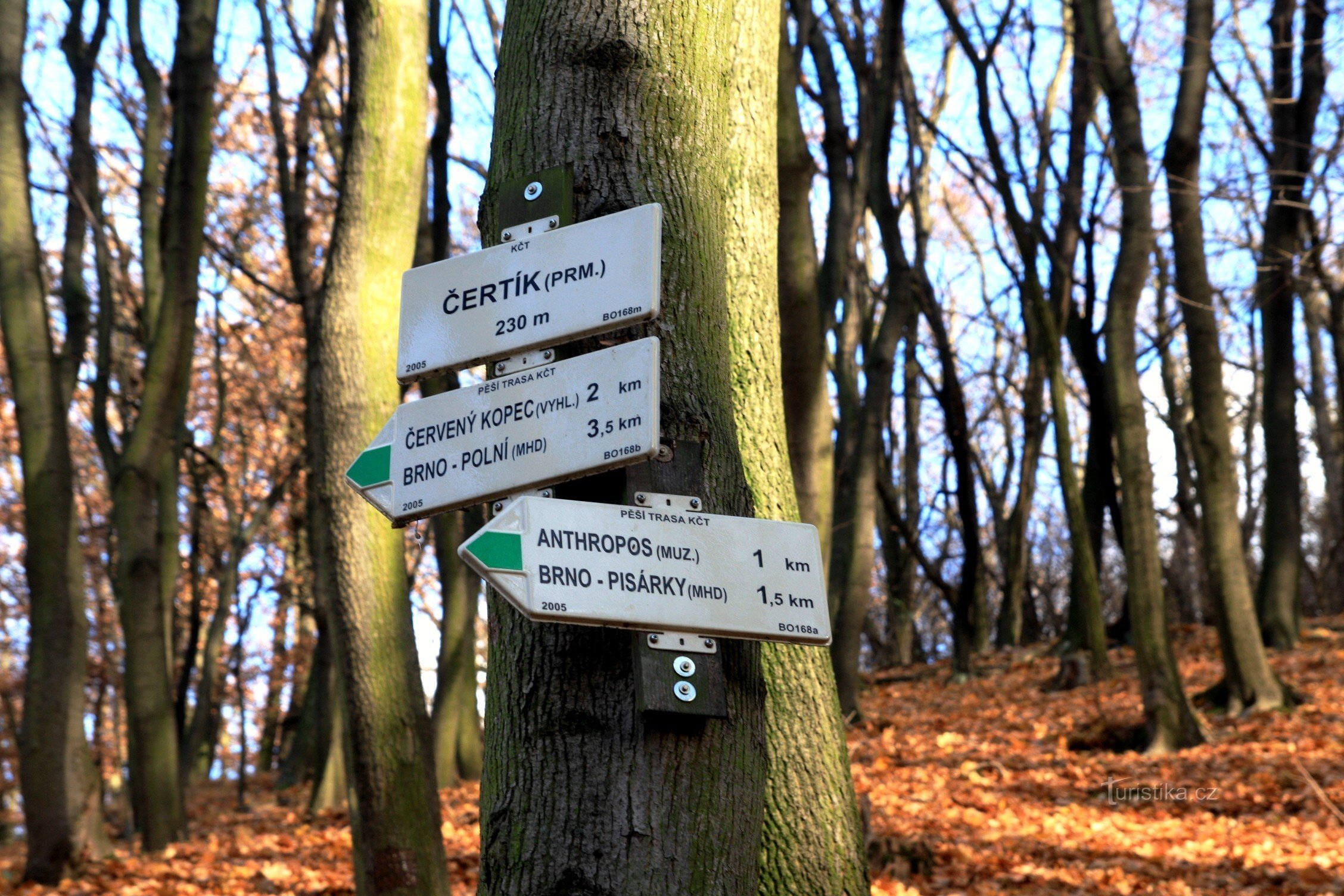 Tourist crossroads Čertík-pramen