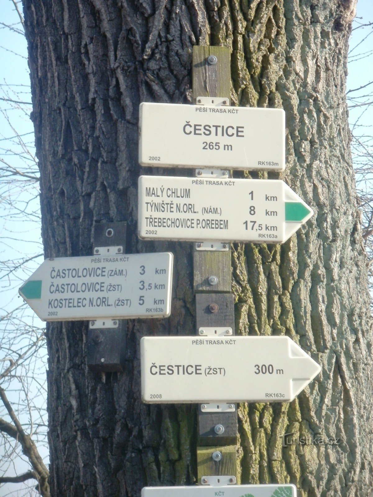 Touristenkreuzung Čestice