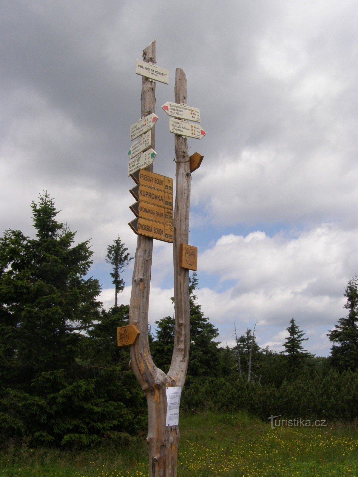 turistkorsning Chalupa na Rozcestí