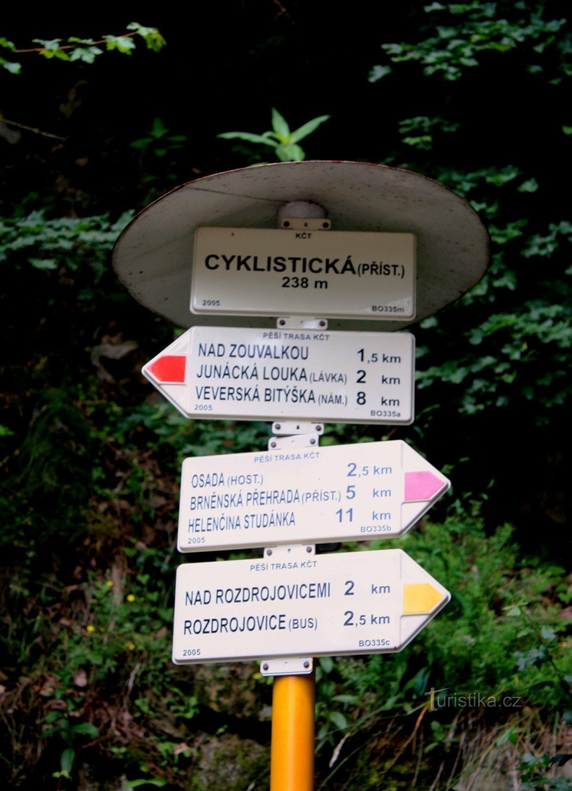 Turistické rozcestí Cyklistická