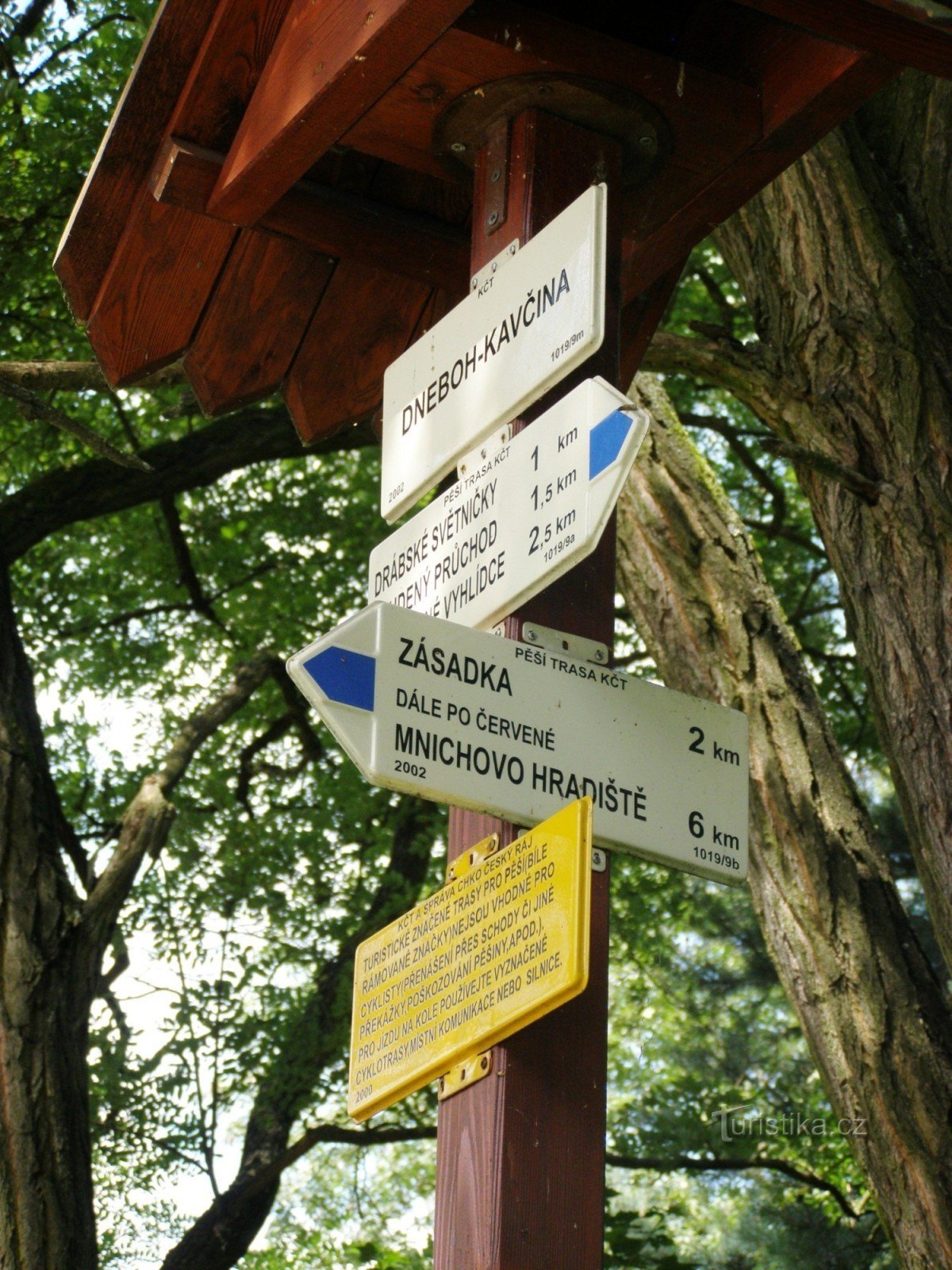 tourist crossroads Dneboh - Kavčina