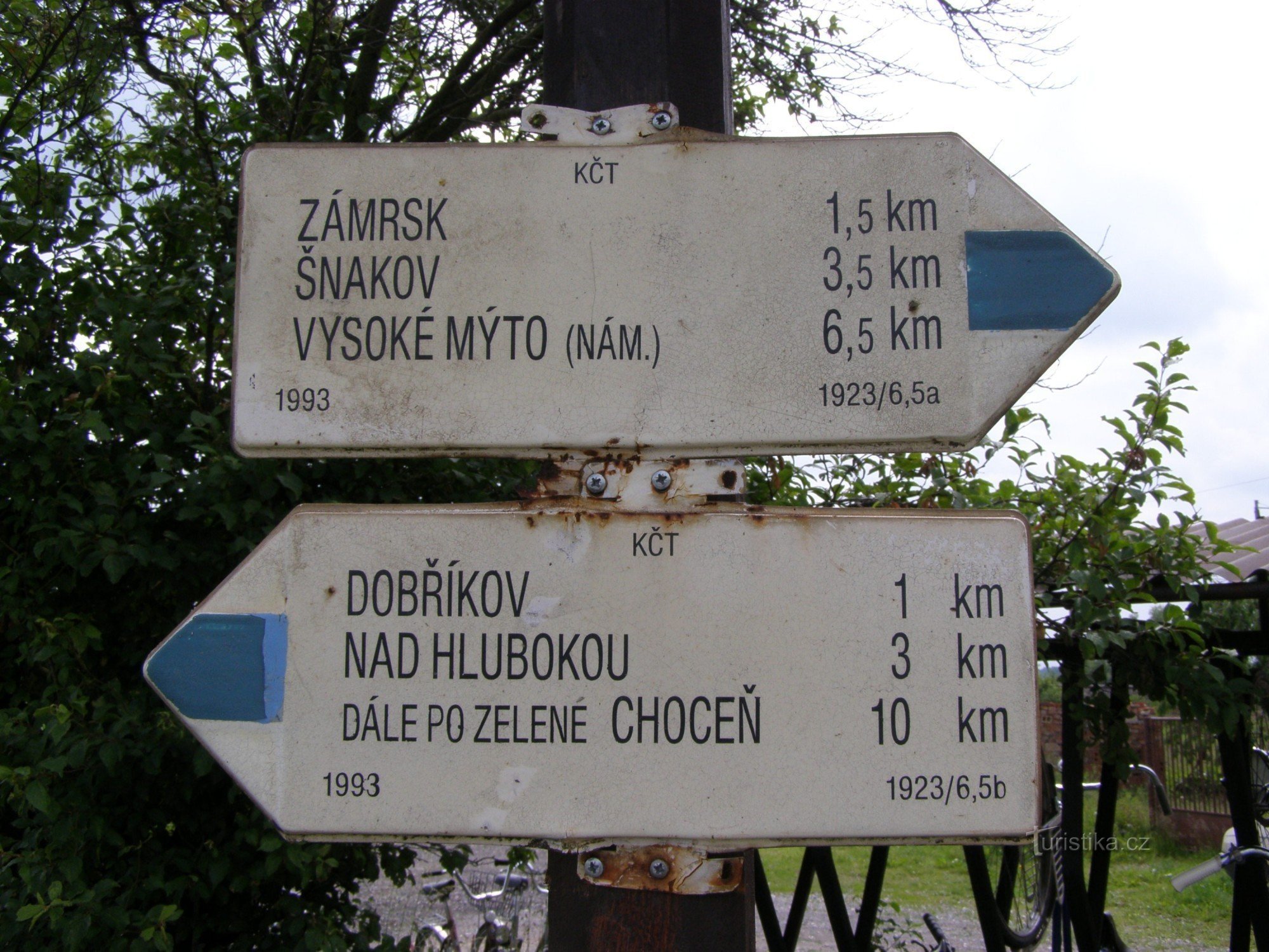 carrefour touristique Dobříkov - chemin de fer