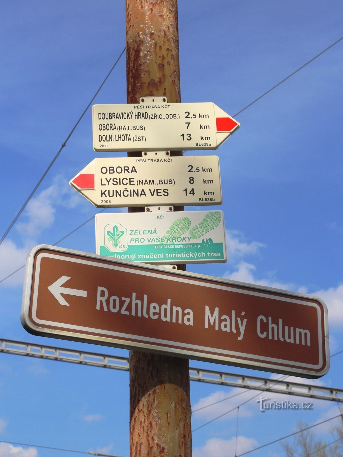 Cruzamento turístico de Doubravice nad Svitavou