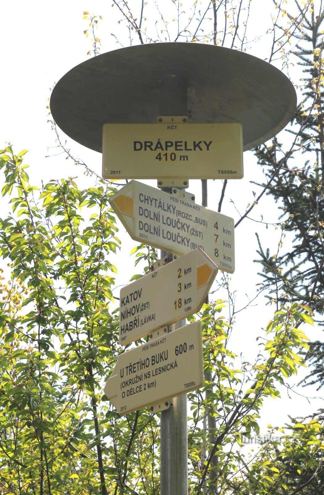 Drápelky tourist crossroads