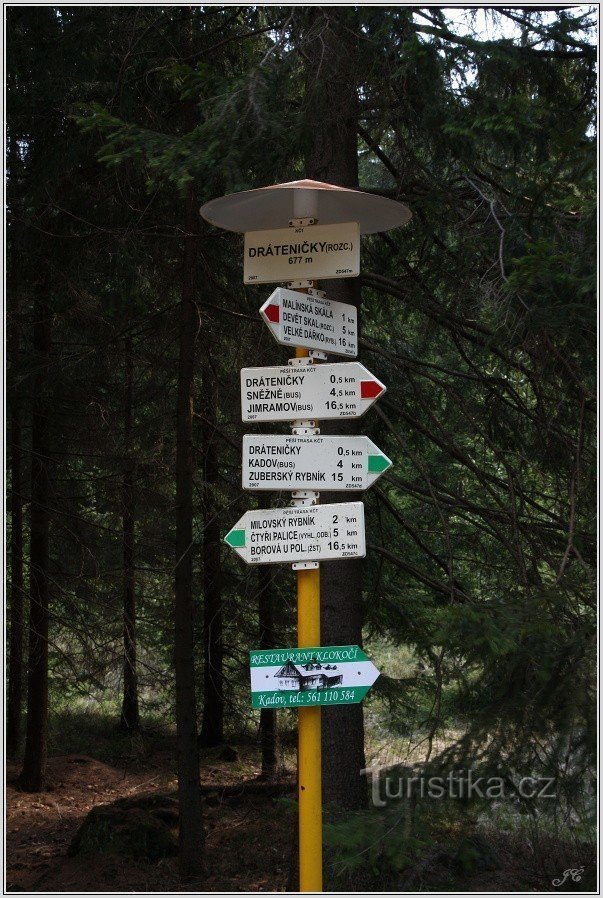 Dráteničky tourist crossroads