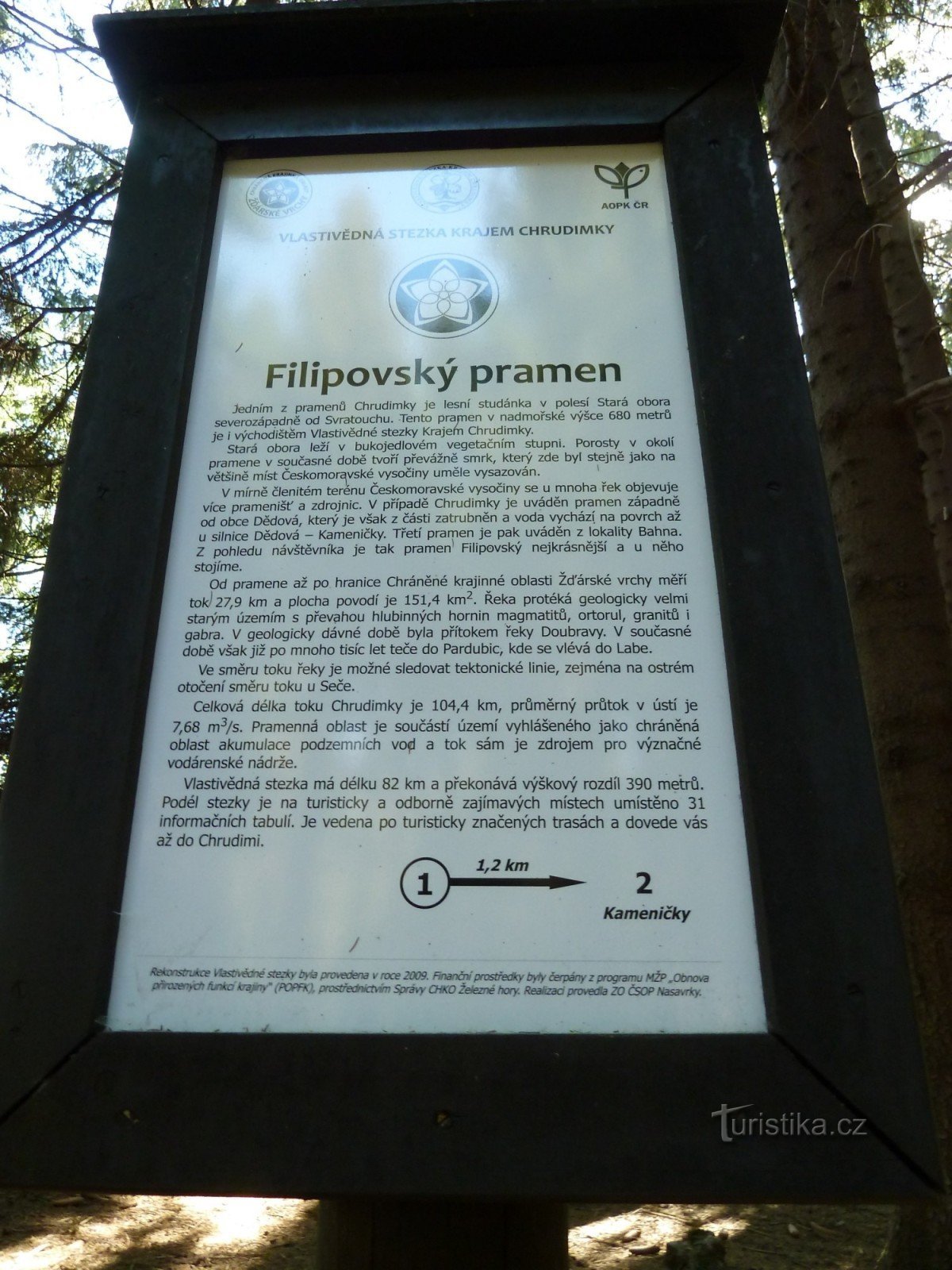 Filipovský pramen Chrudimka crocevia turistico