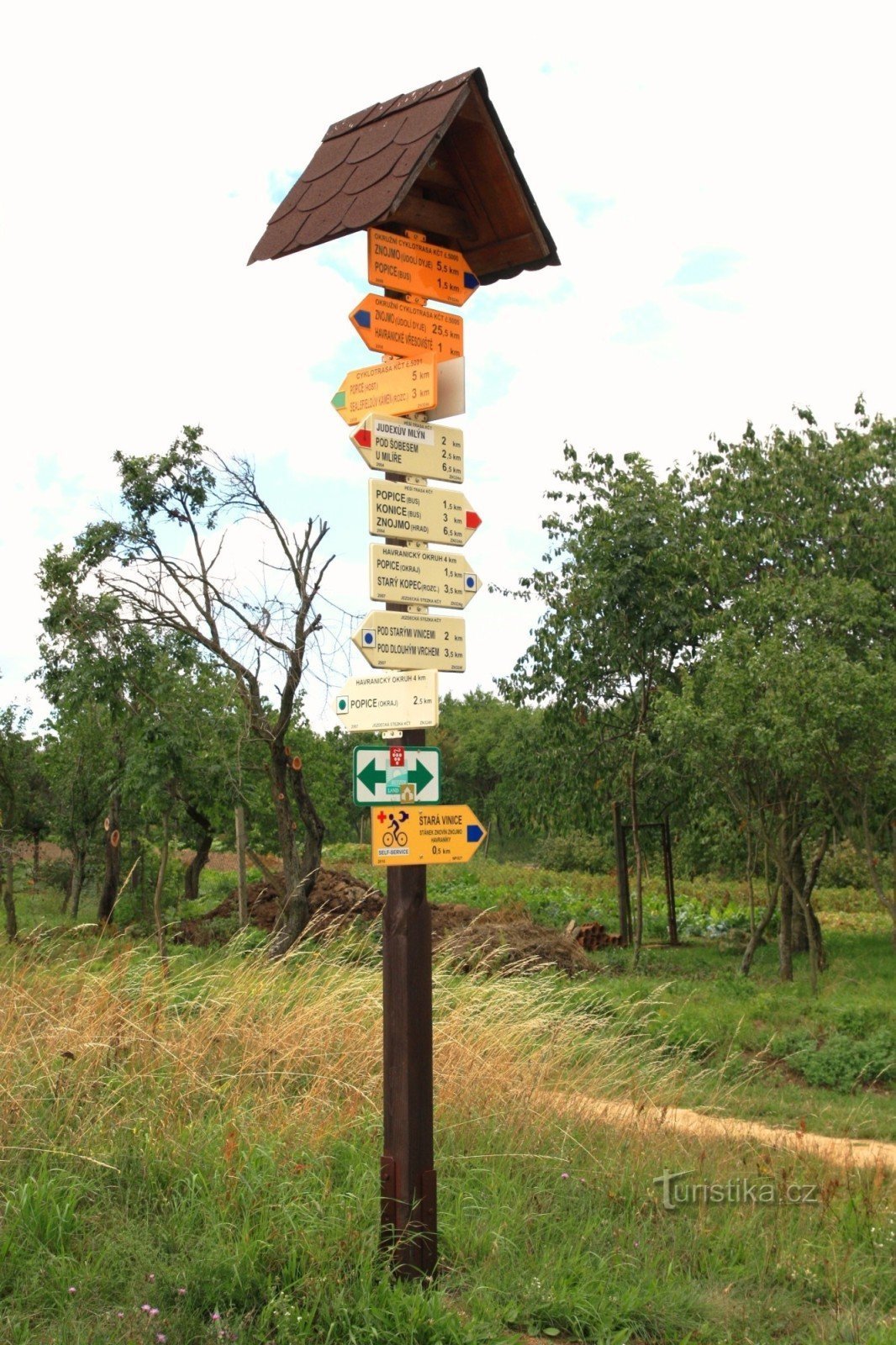 Tourist crossroads Havraníky