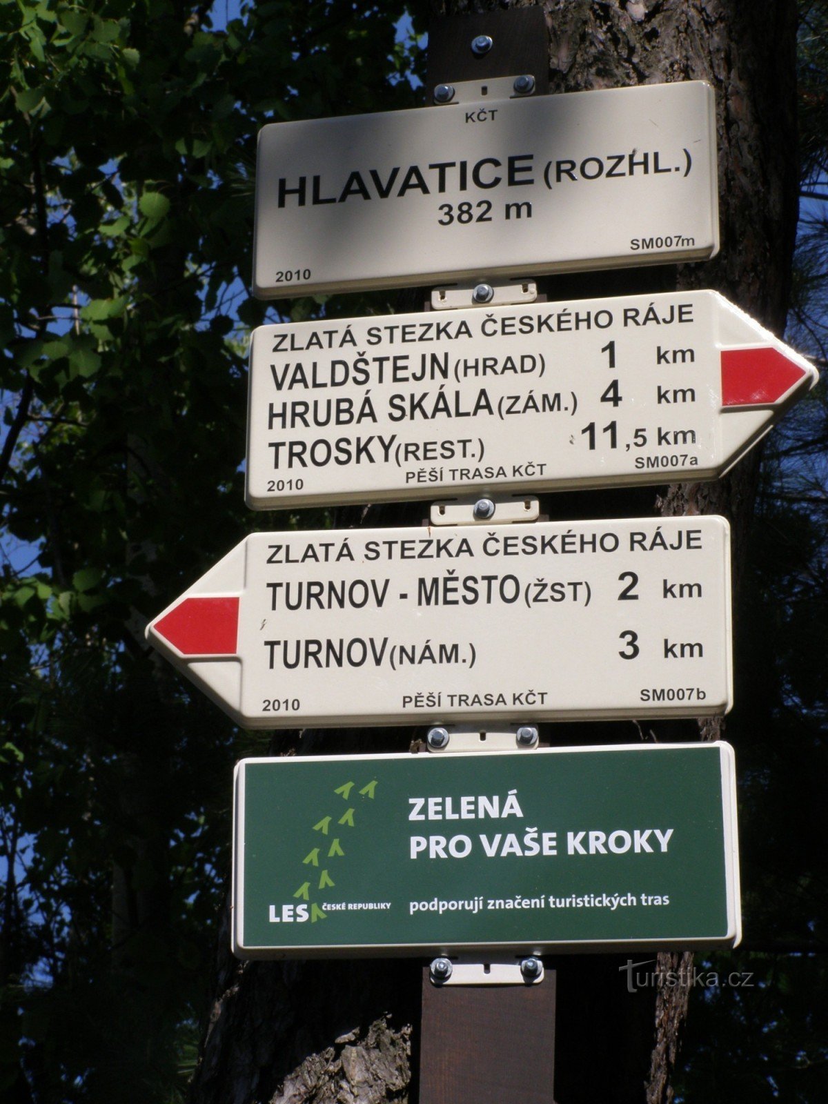Touristenkreuzung Hlavatice