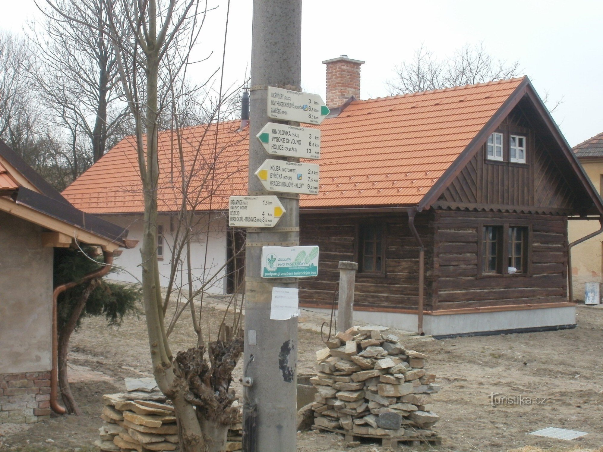 toeristisch kruispunt van Hoděšovice