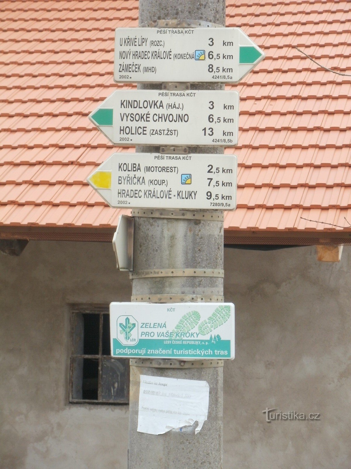 turisztikai útkereszteződés Hoděšovice