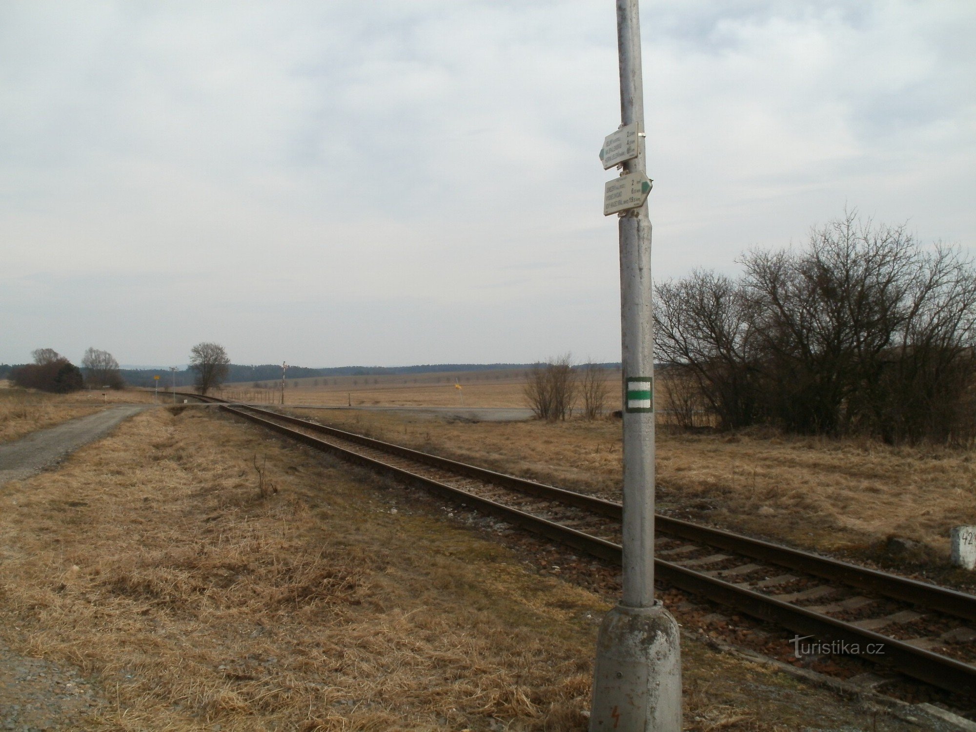 toeristisch kruispunt Holice - stop