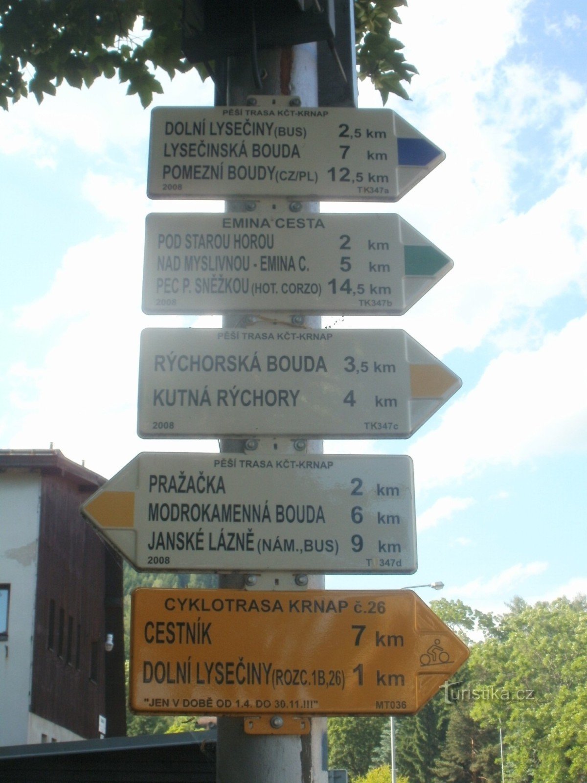 turistično križišče Horní Maršov - avtobus