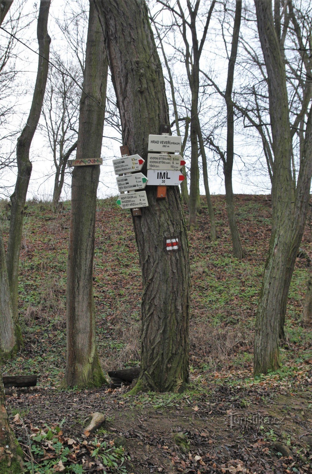 Touristenkreuzung Burg Veveří-Příkop