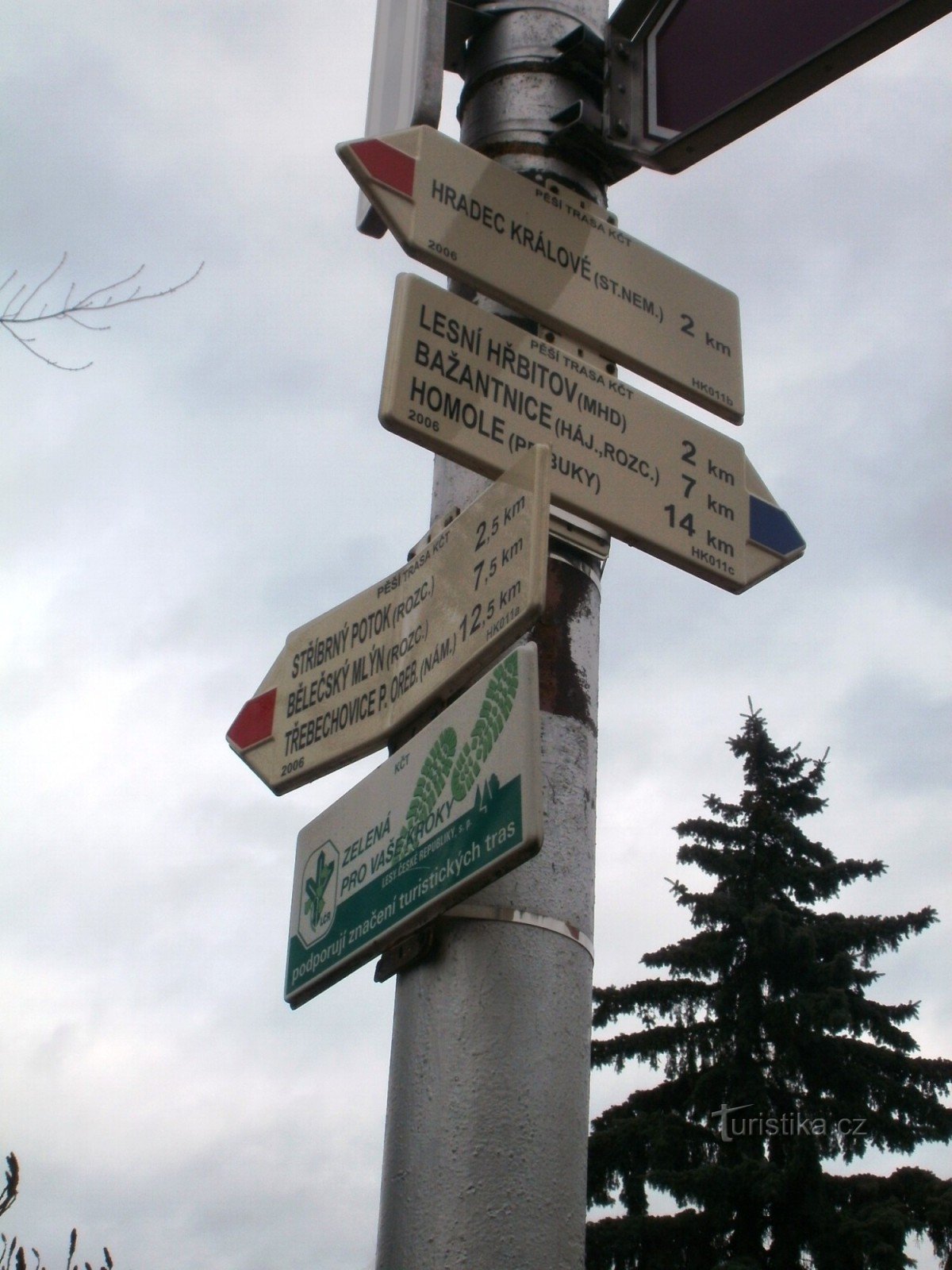 encruzilhada turística Hradec Králové - Malšovice