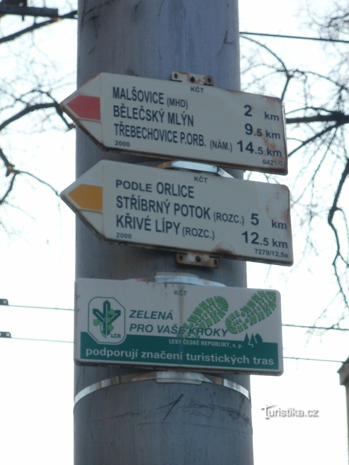 Touristenkreuzung Hradec Králové - altes Krankenhaus