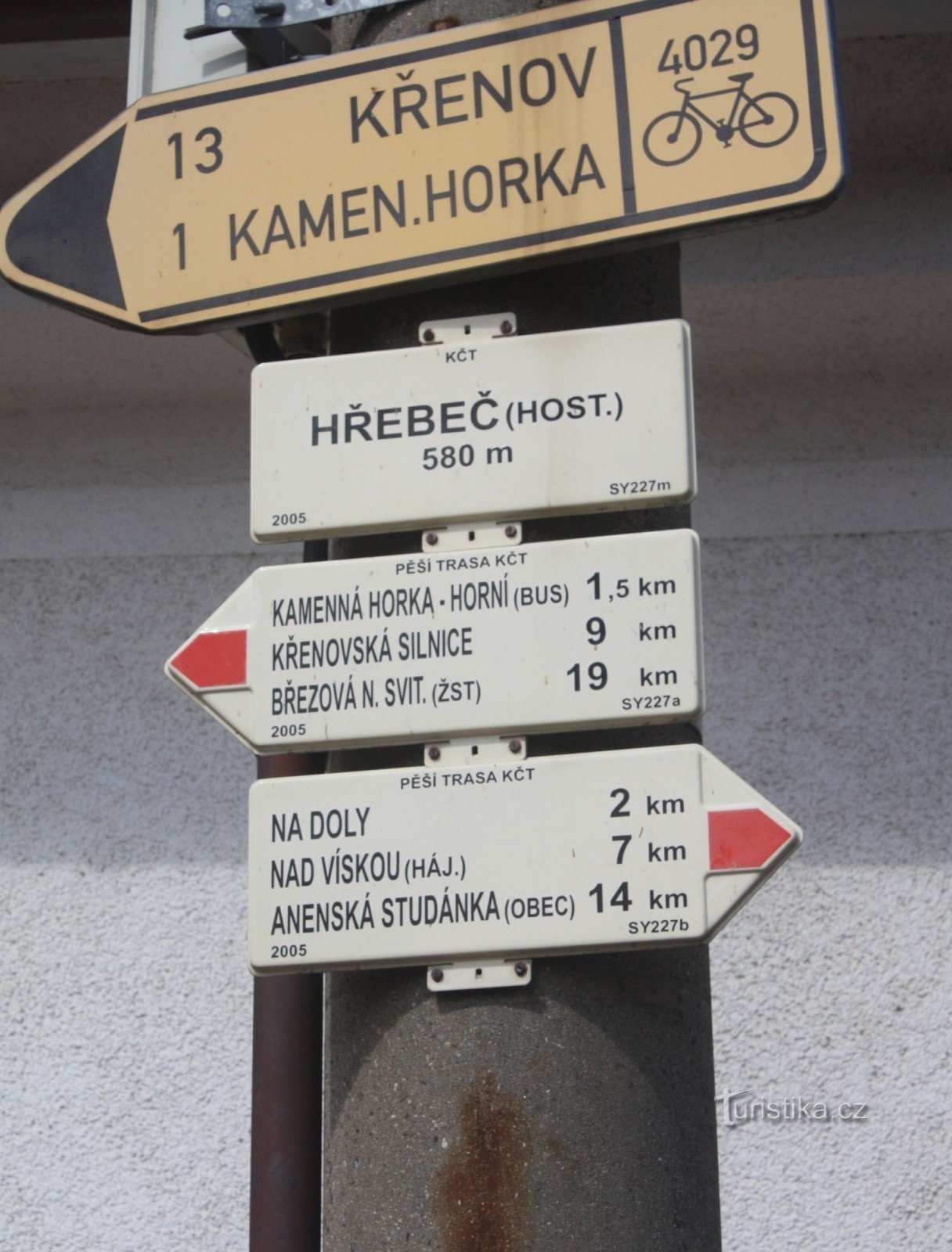 Turistkorsning Hřebeč