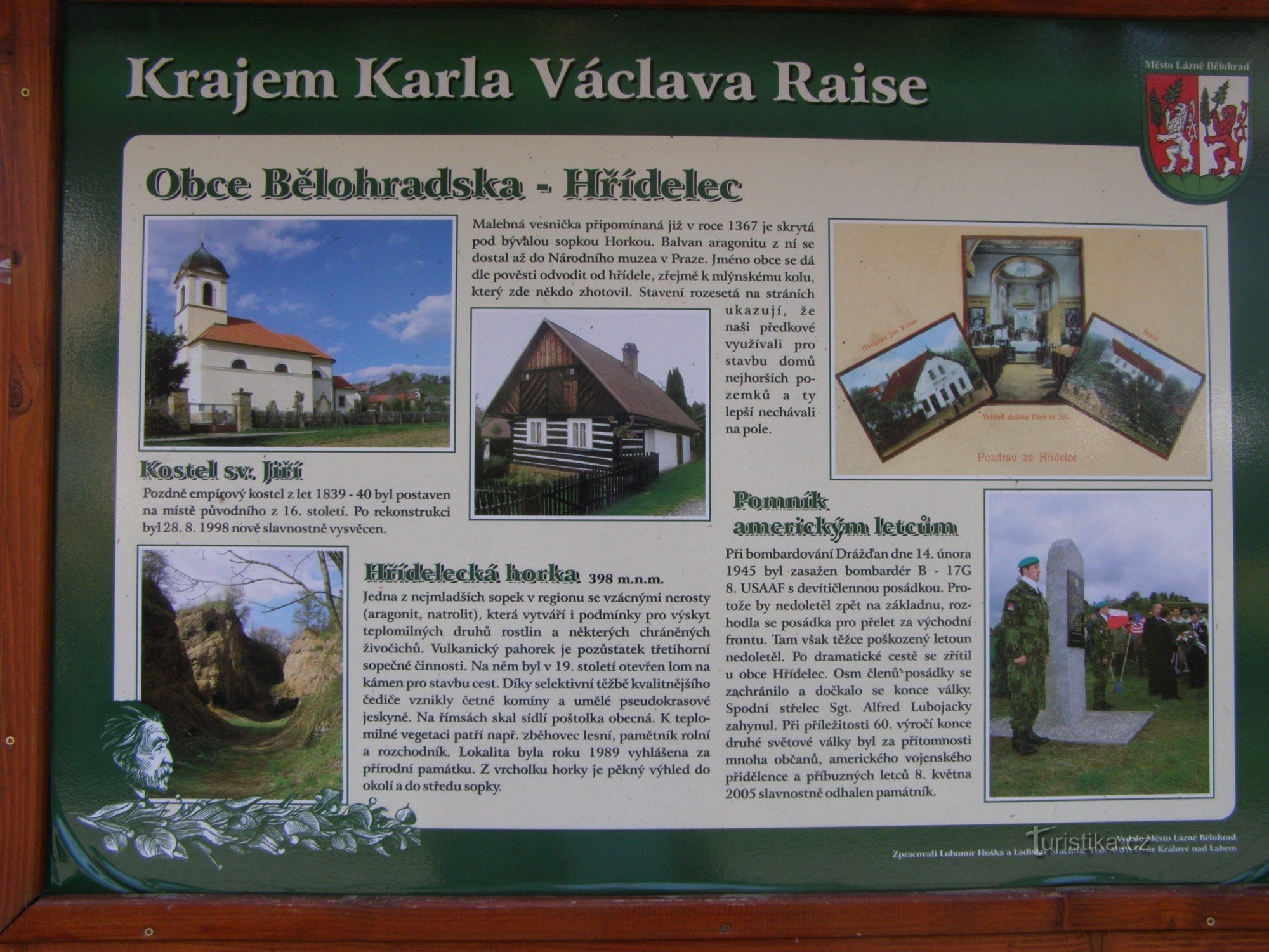 turistično križišče Hřídelec