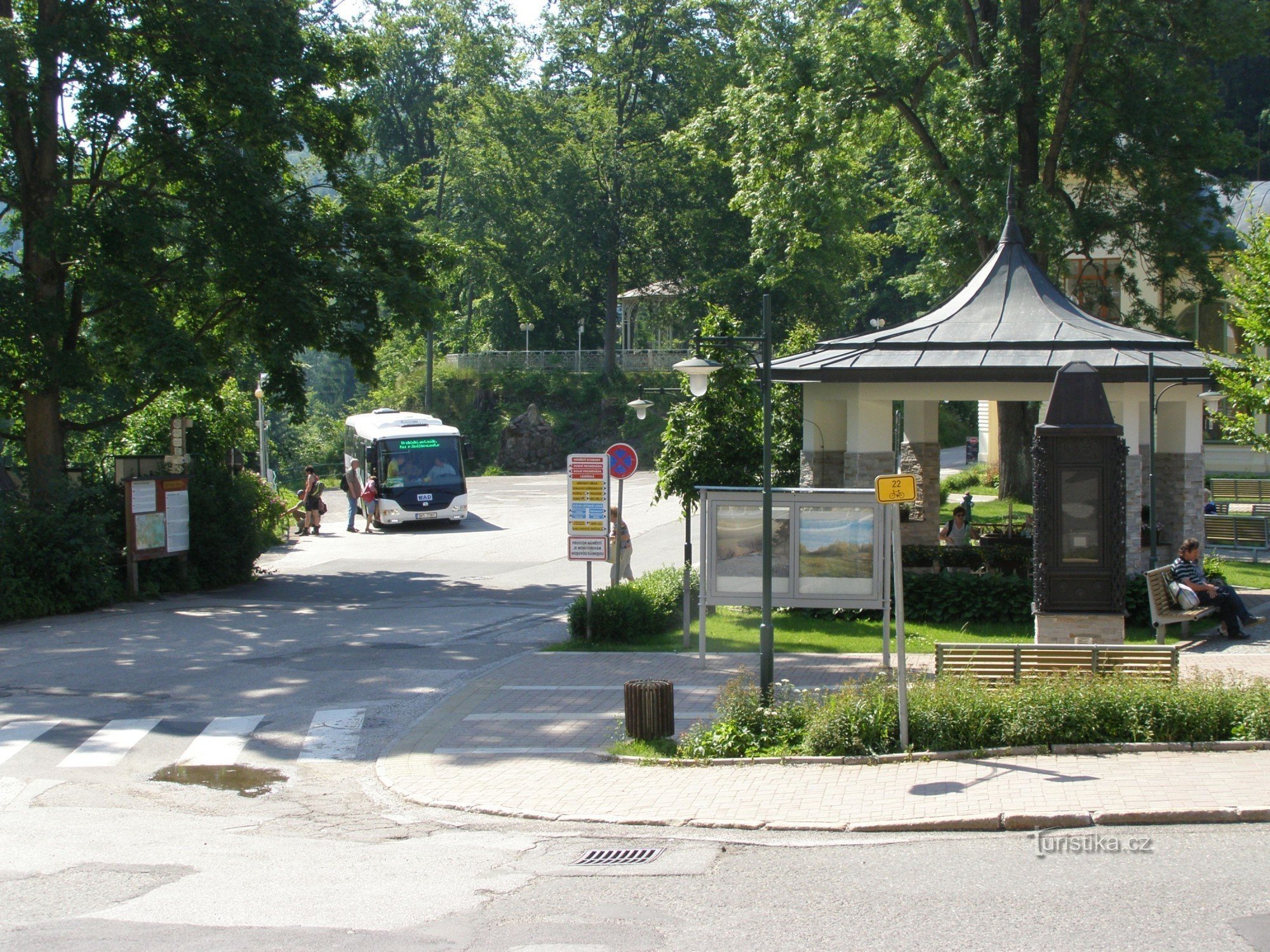 encrucijada turística Janské Lázně - centro