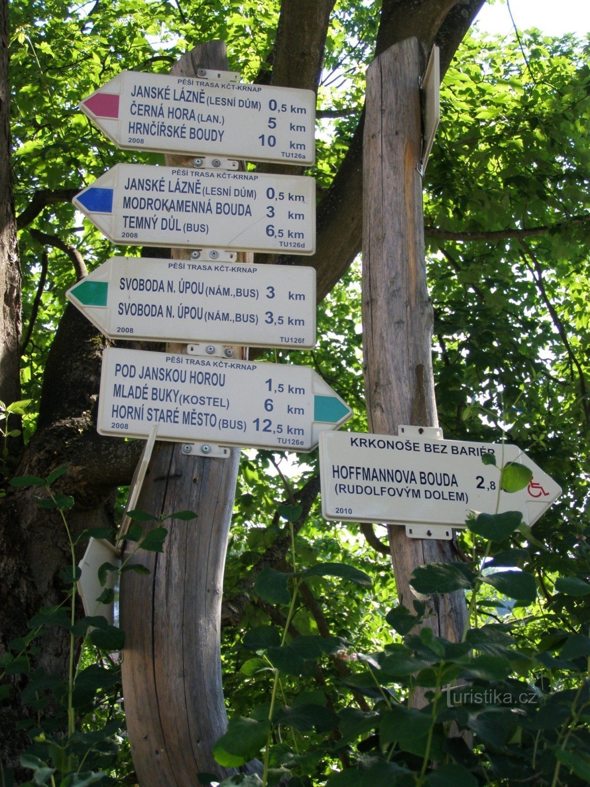 tourist crossroads Janské Lázně - center