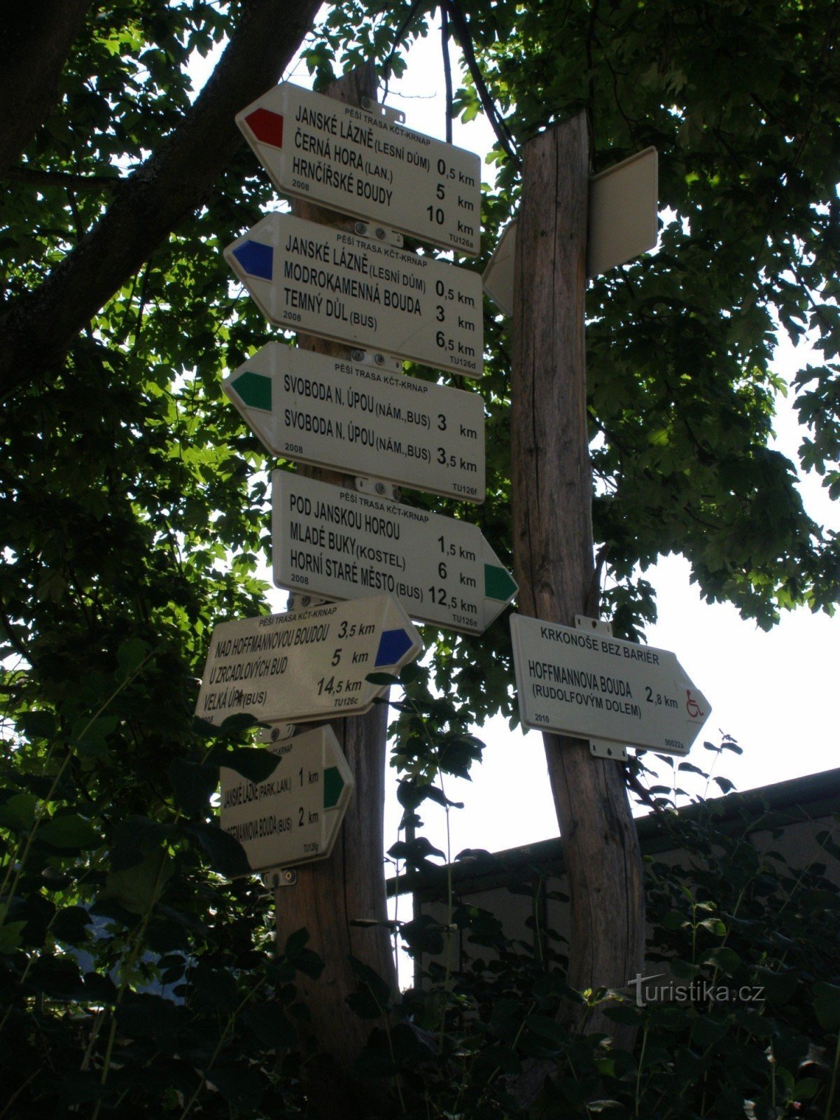 Touristenkreuzung Janské Lázně - Zentrum