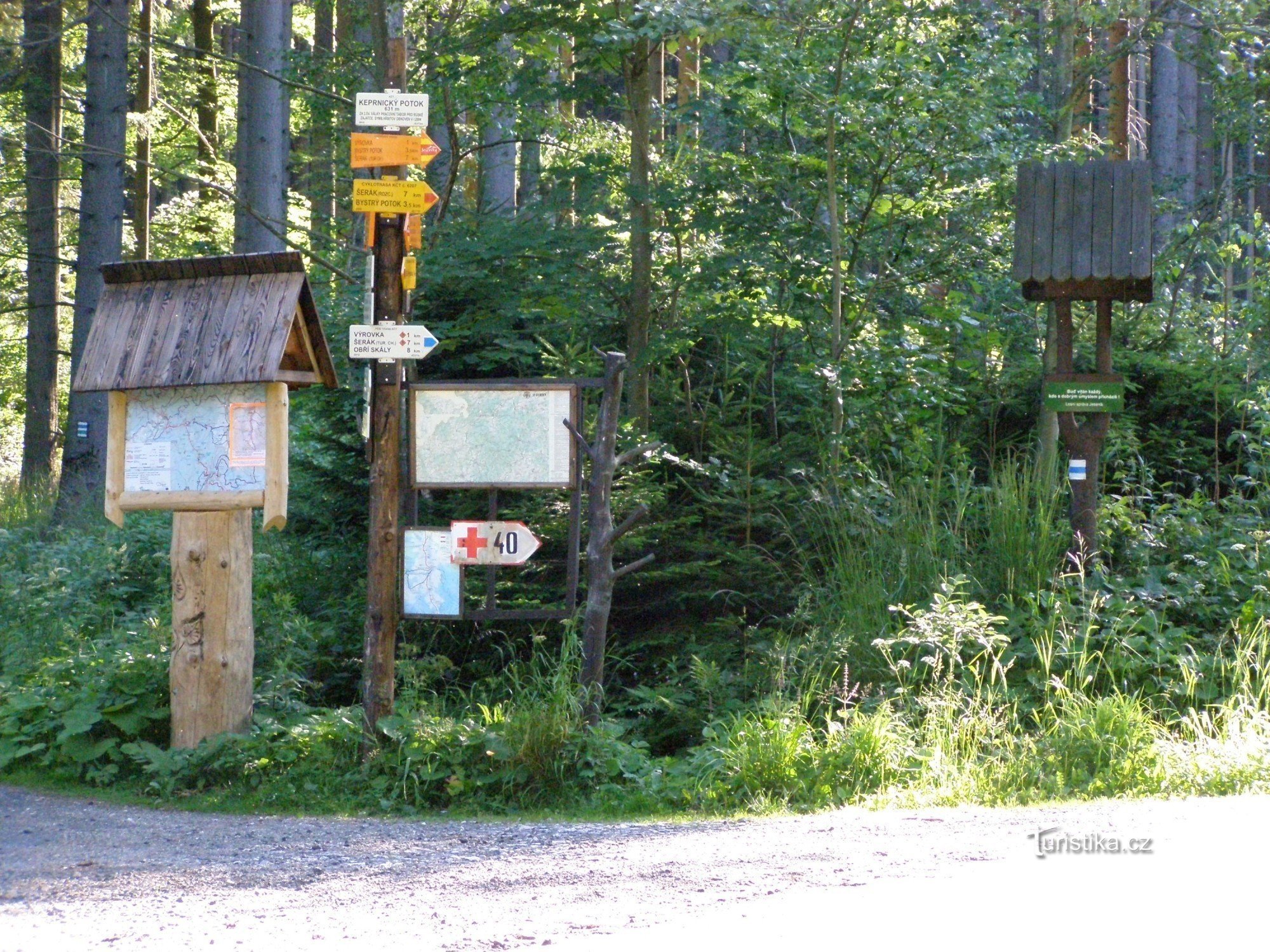 carrefour touristique - Keprnický potok