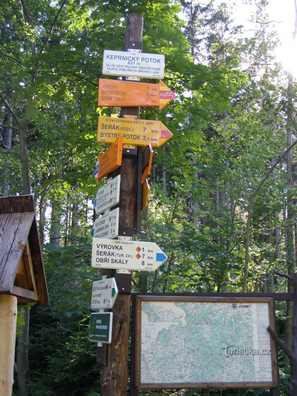 tourist crossroads - Keprnický potok