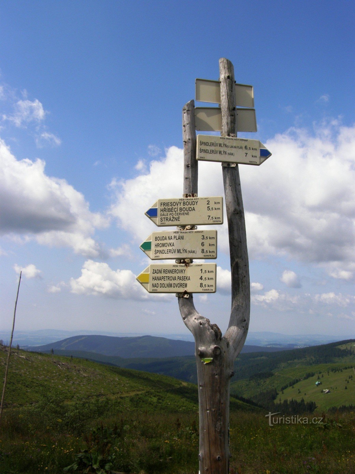 tourist crossroads Klínovka