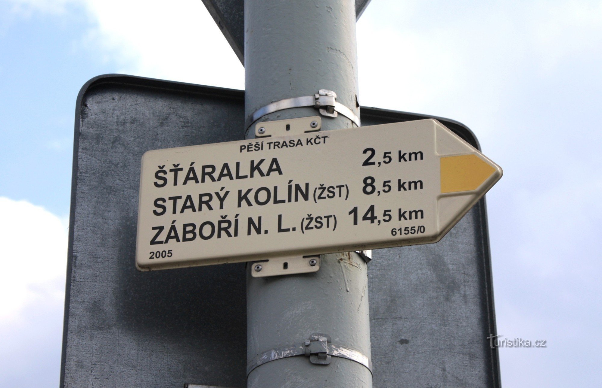 Turistické rozcestí Kolín nádraží