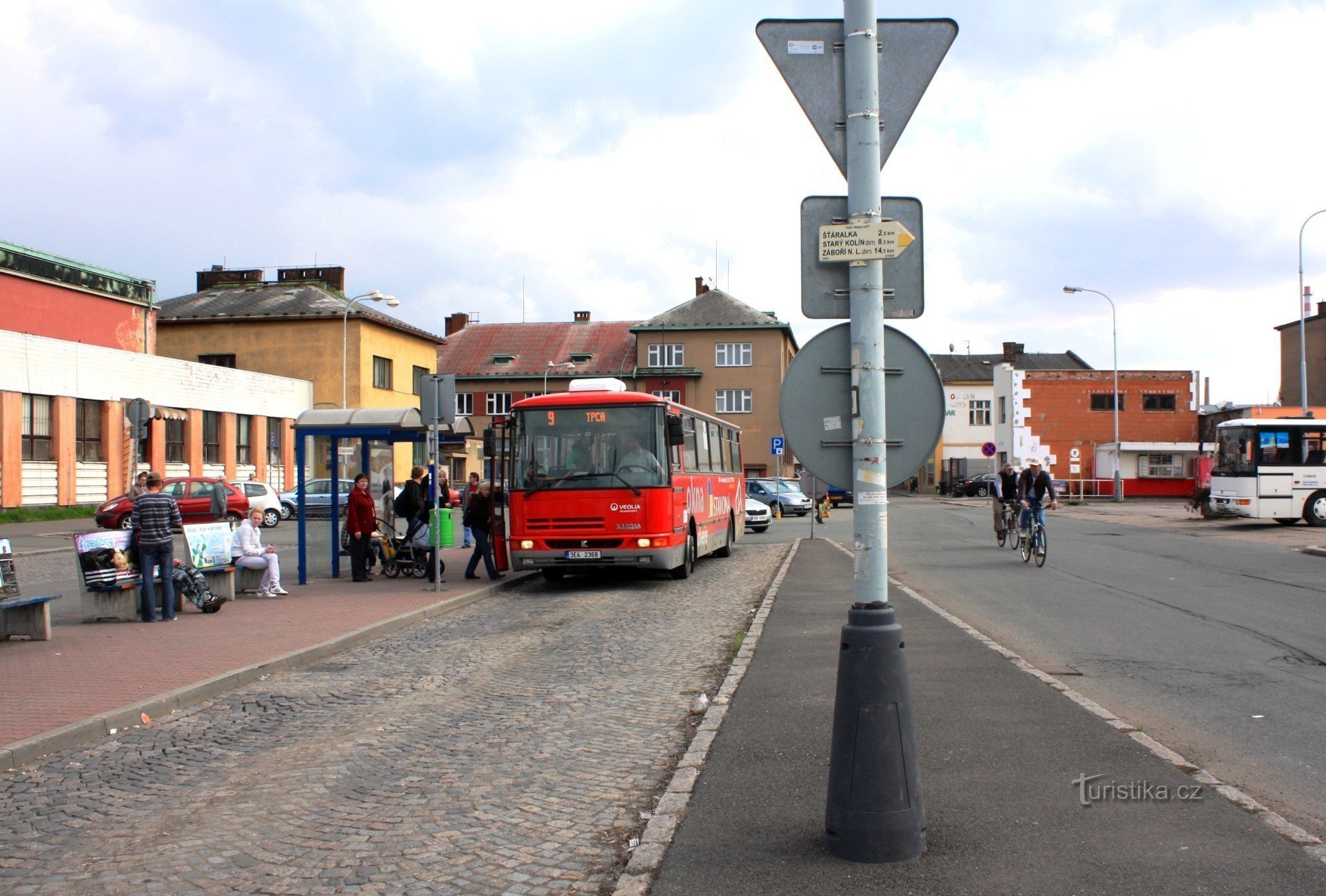 Tourist crossroads Kolín nádraží