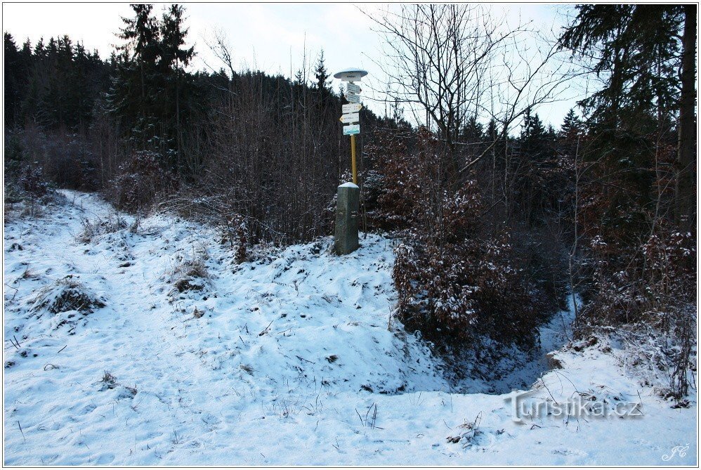 Toeristisch kruispunt Končina nad Rtyní in Podkrkonoší