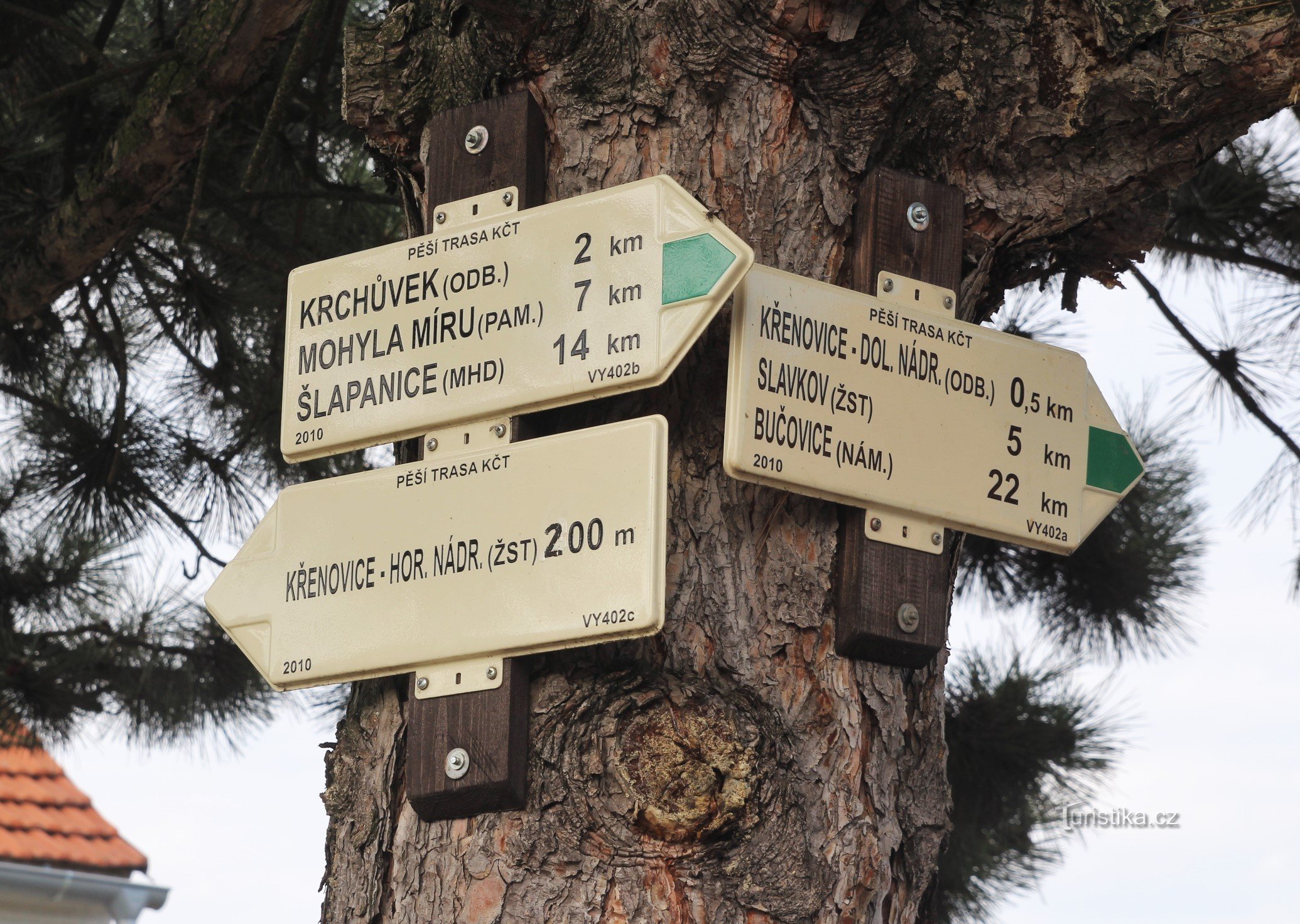 Encruzilhada turística de Křenovice, elevador superior