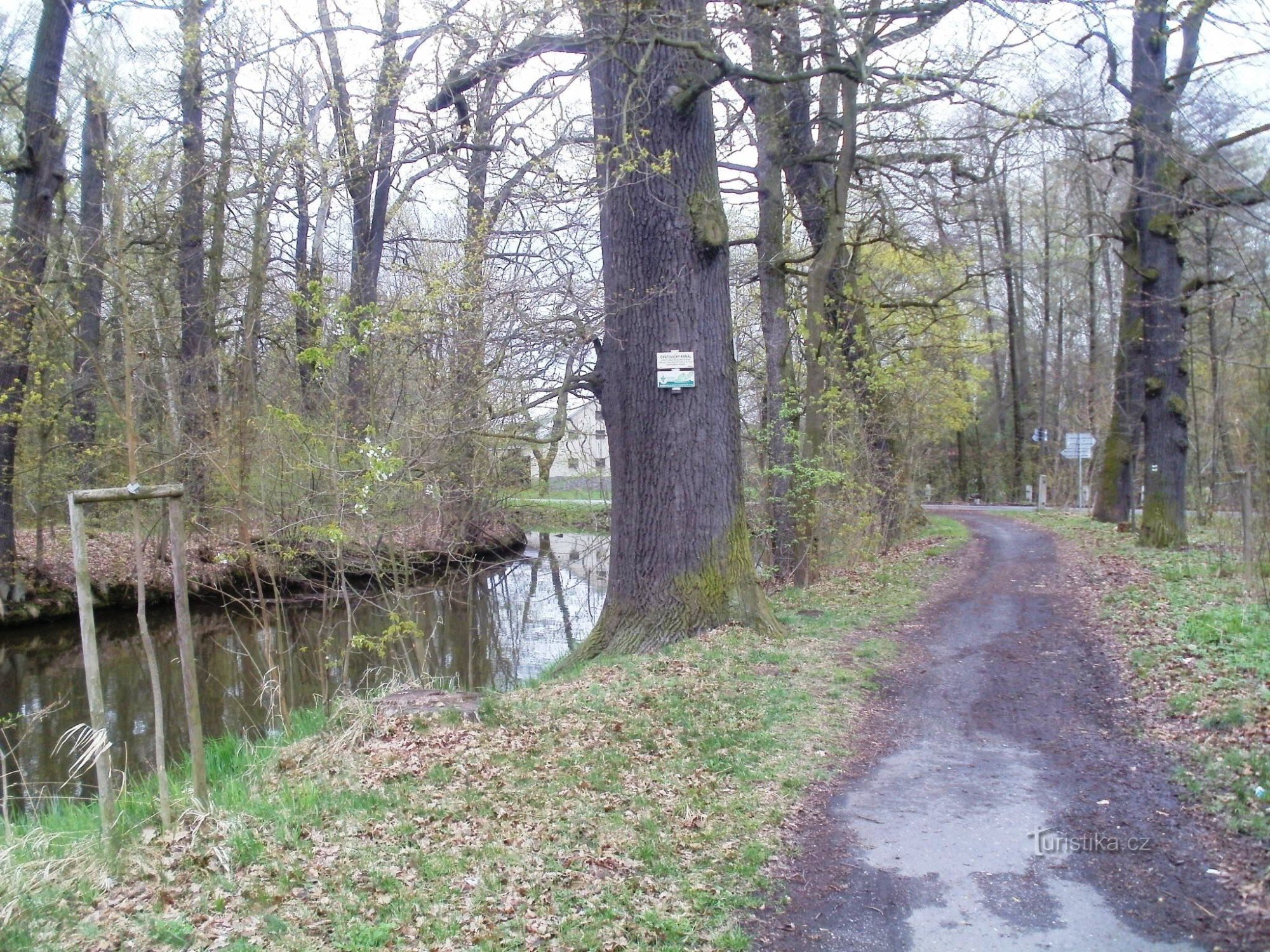 toeristisch kruispunt Lázně Bohdaneč - Kanaal van Opatovice